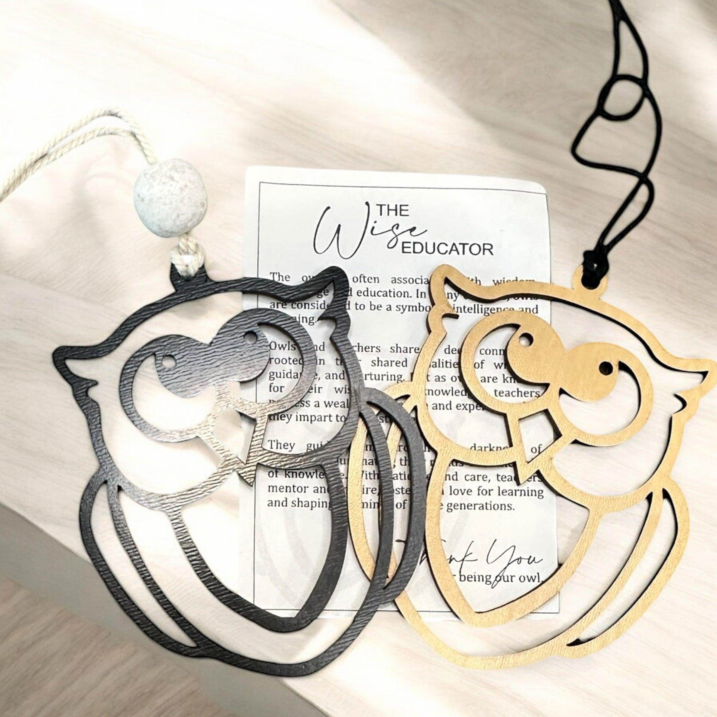 Handcrafted Wooden Owl Car Charms - Coastal Chaos LLC