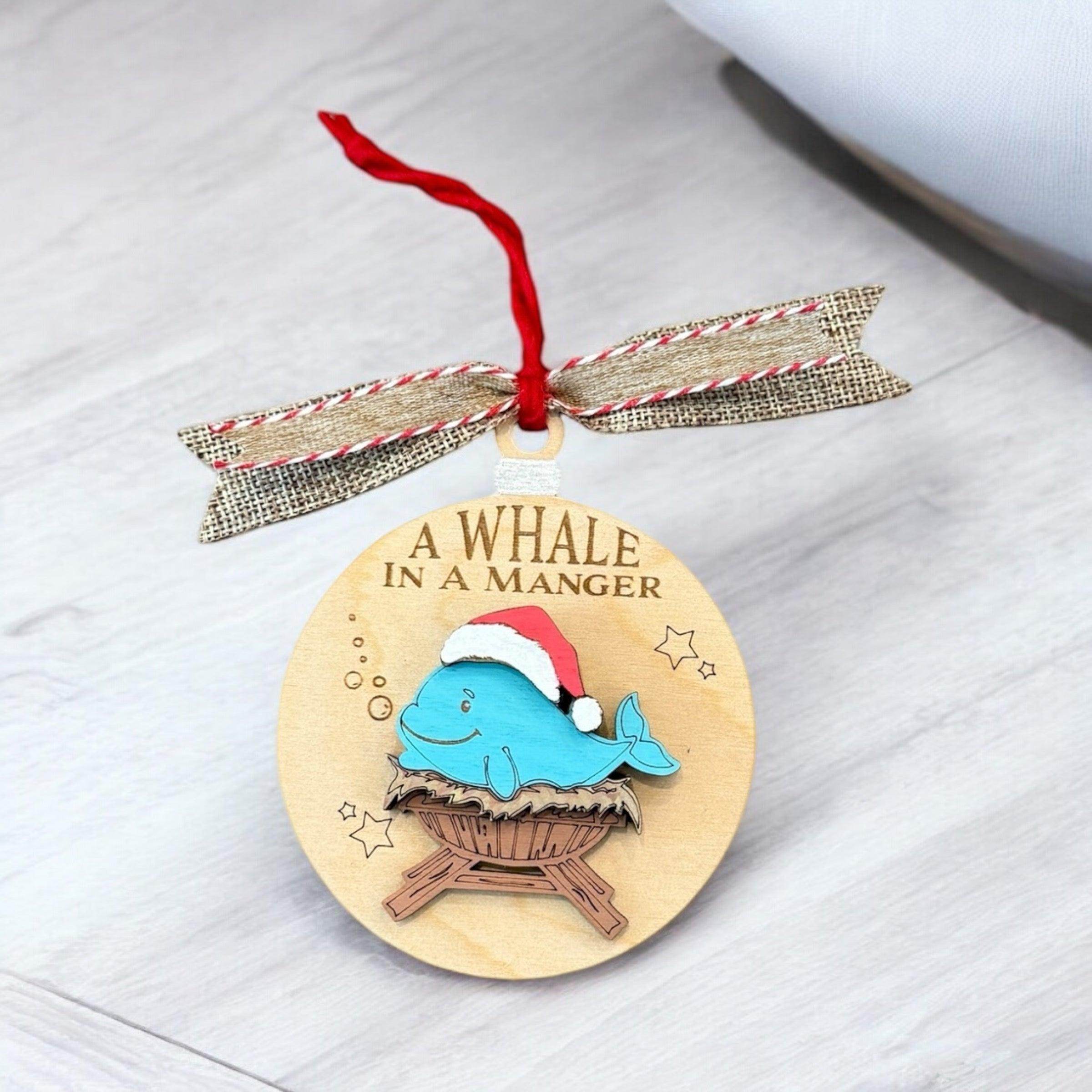 Fun animal ornaments, handcrafted wooden Christmas ornaments - Coastal Chaos LLC