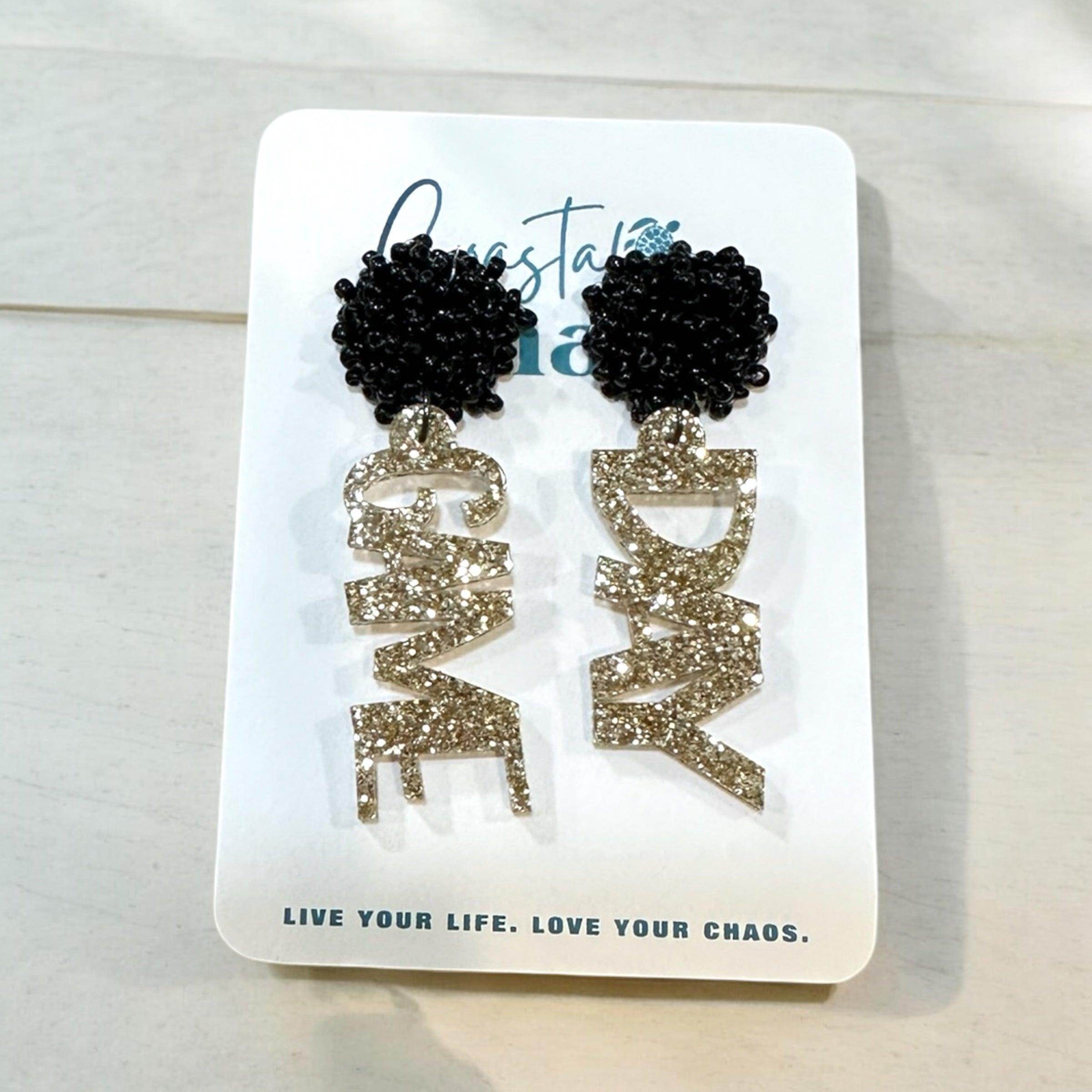 Camden Bulldogs Earrings, Seed Beed High School Earrings, Mascot Earrings, Sports Earrings - Coastal Chaos LLC