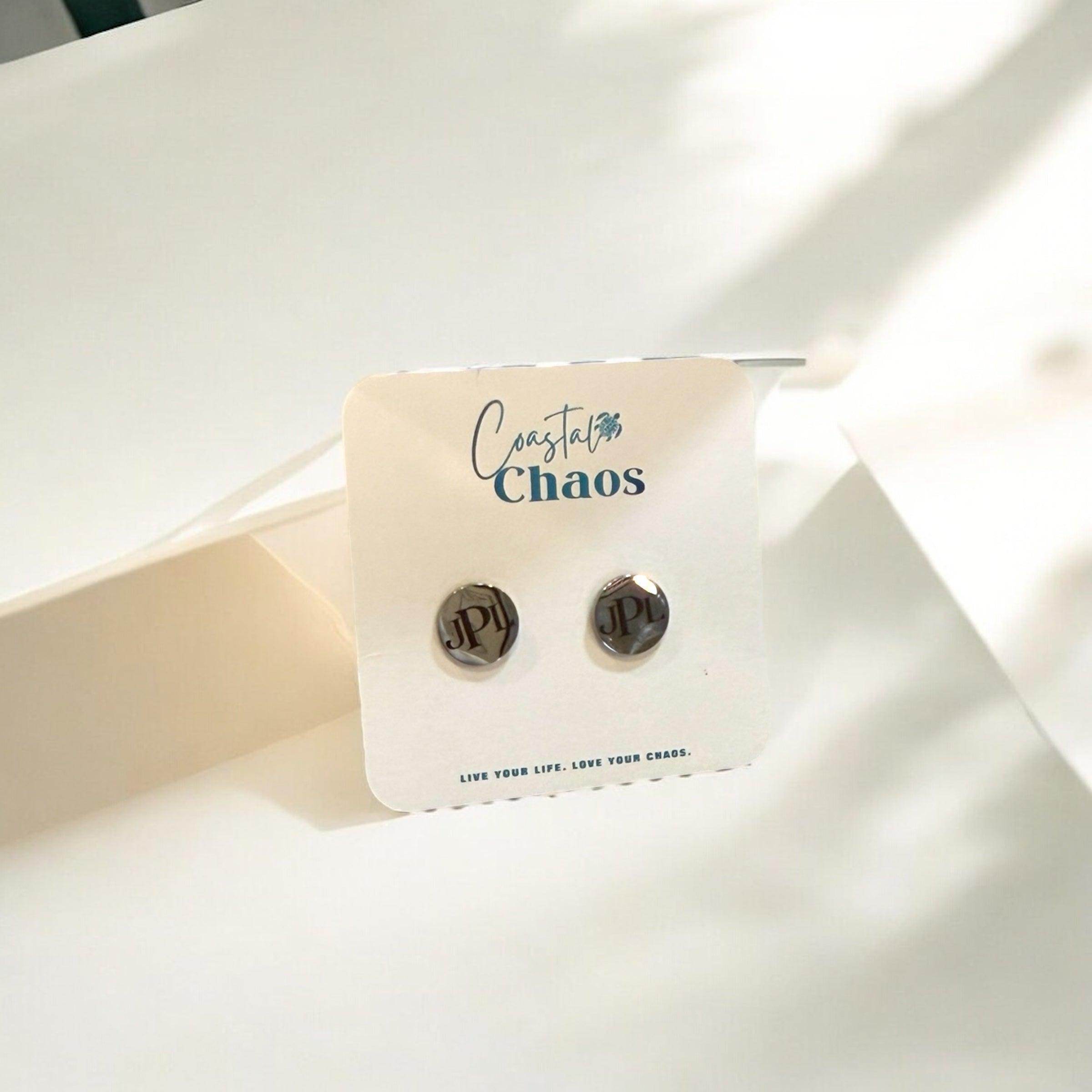 Custom Engraved Stud Earrings – Monogram or Name Design | Perfect gift for Mother's Day - Coastal Chaos LLC