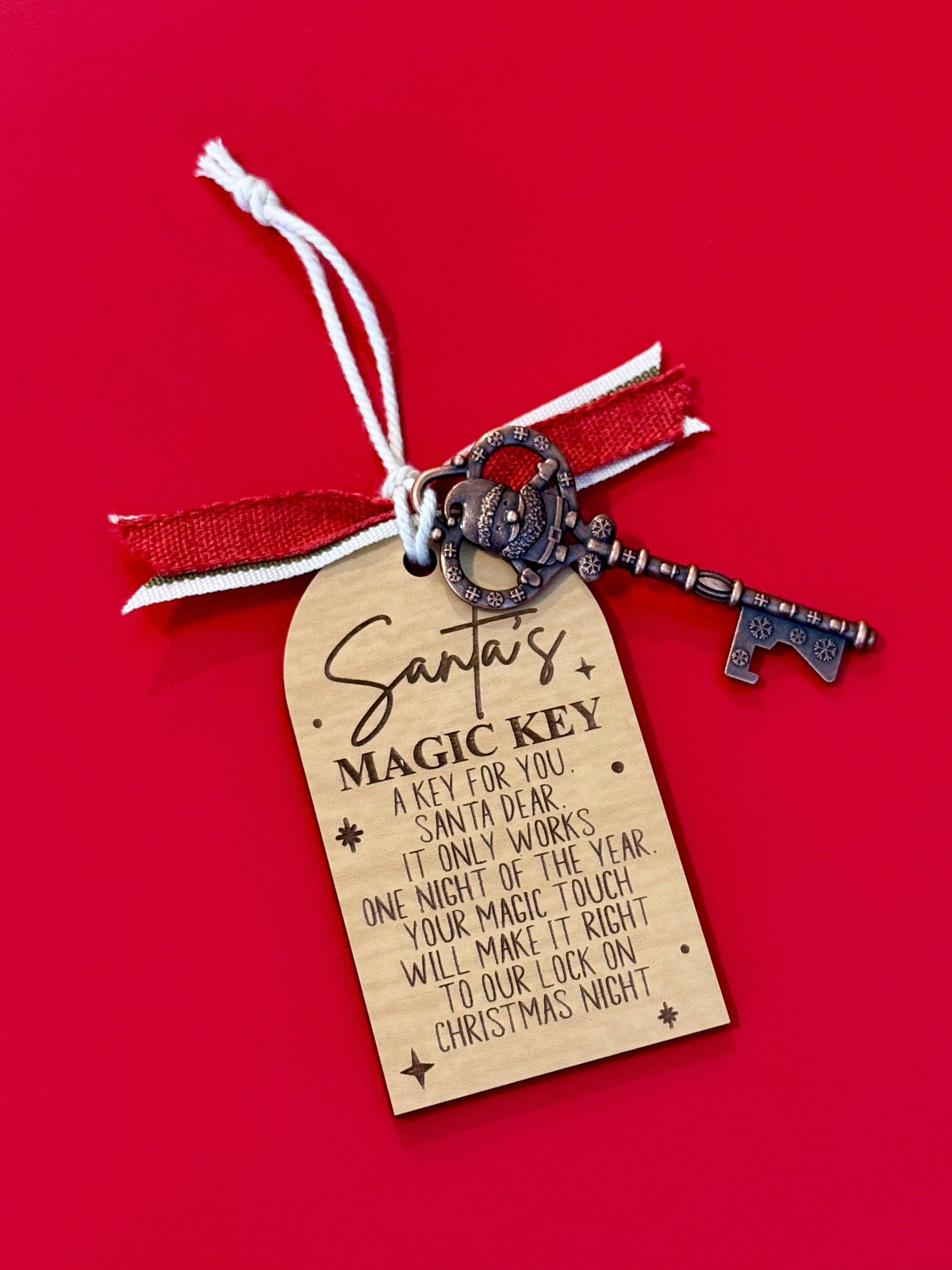 Santa’s Magic Key Christmas Tag with Key - Holiday Keepsake for Santa’s Visit - Coastal Chaos LLC