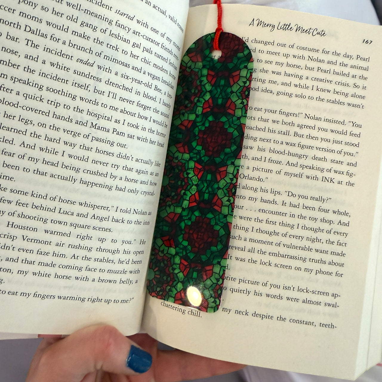 Custom made bookmark, bookish bookmark, acrylic bookmark with mosaic design