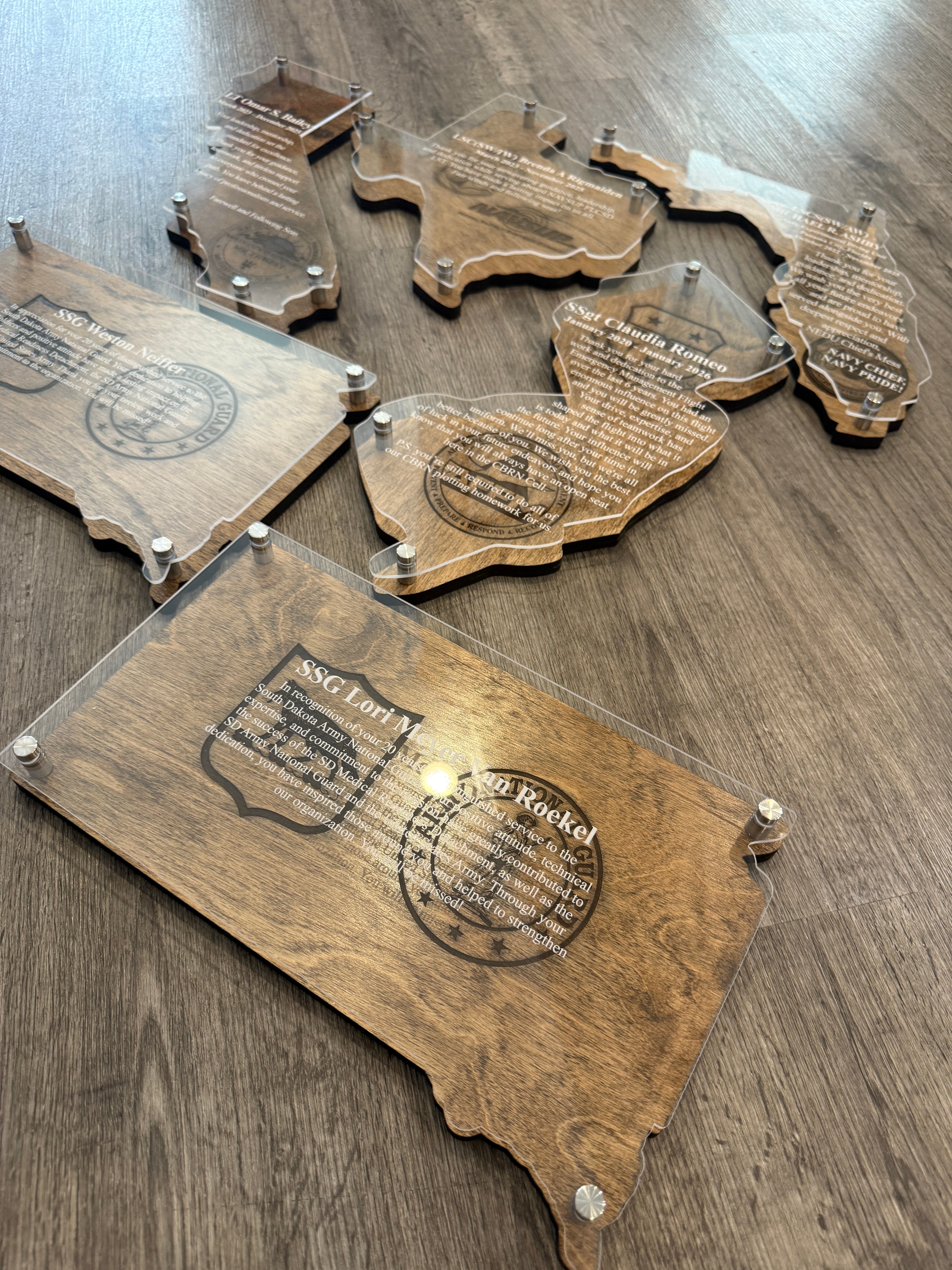 Military State Shaped Going Away Gift