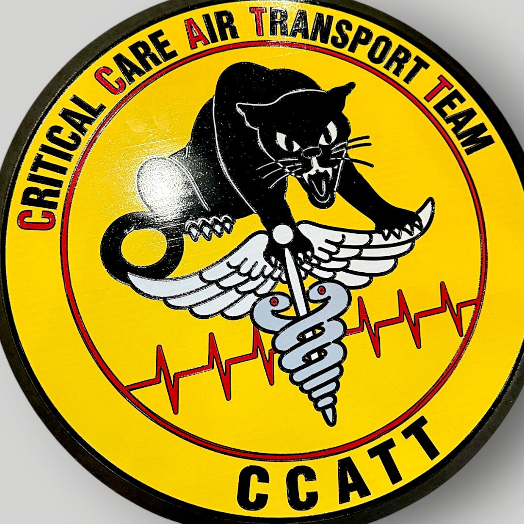Custom Logo Plaque – UV Printed Wood Wall Display | Squadron, Business, or Organization Emblem
