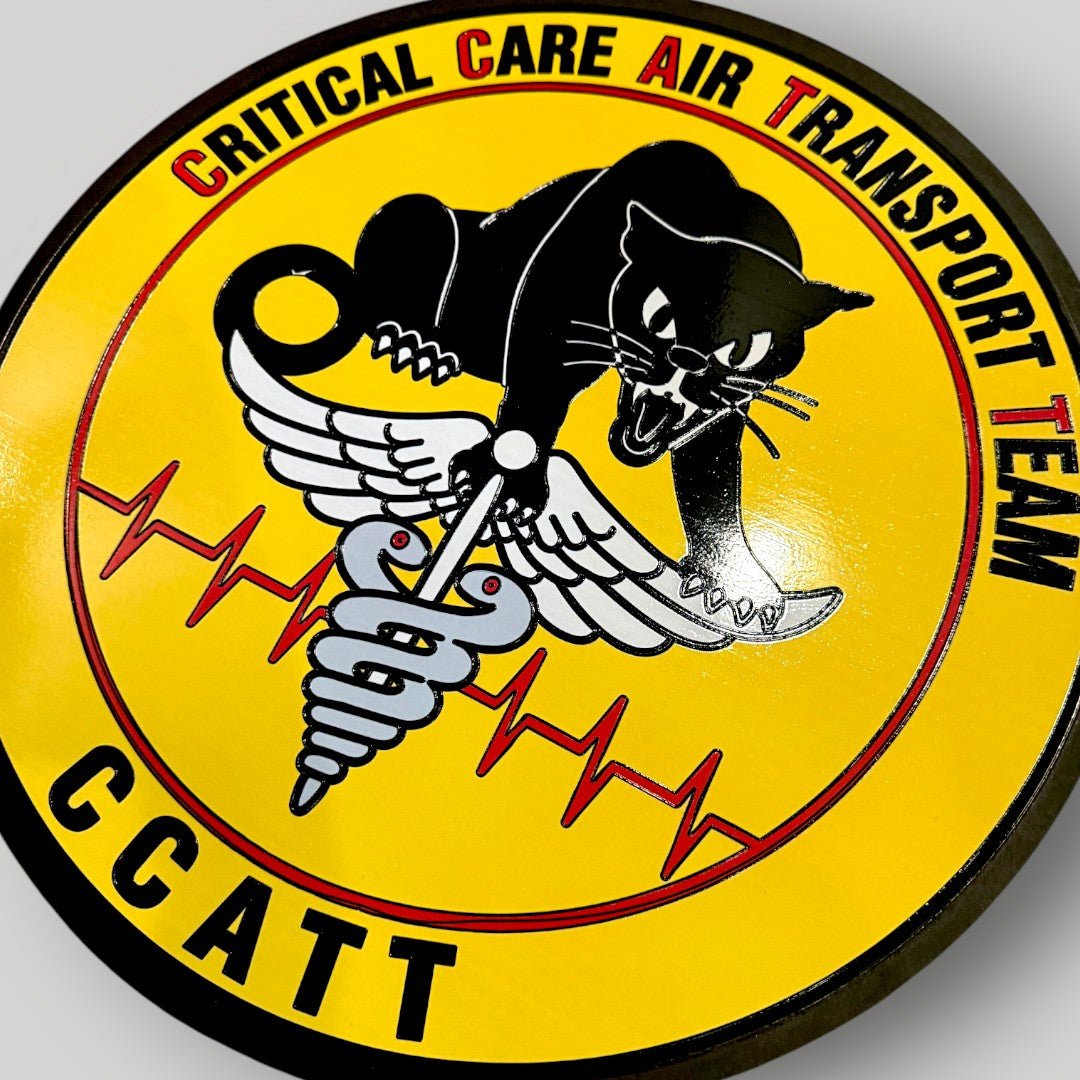 Custom Logo Plaque – UV Printed Wood Wall Display | Squadron, Business, or Organization Emblem