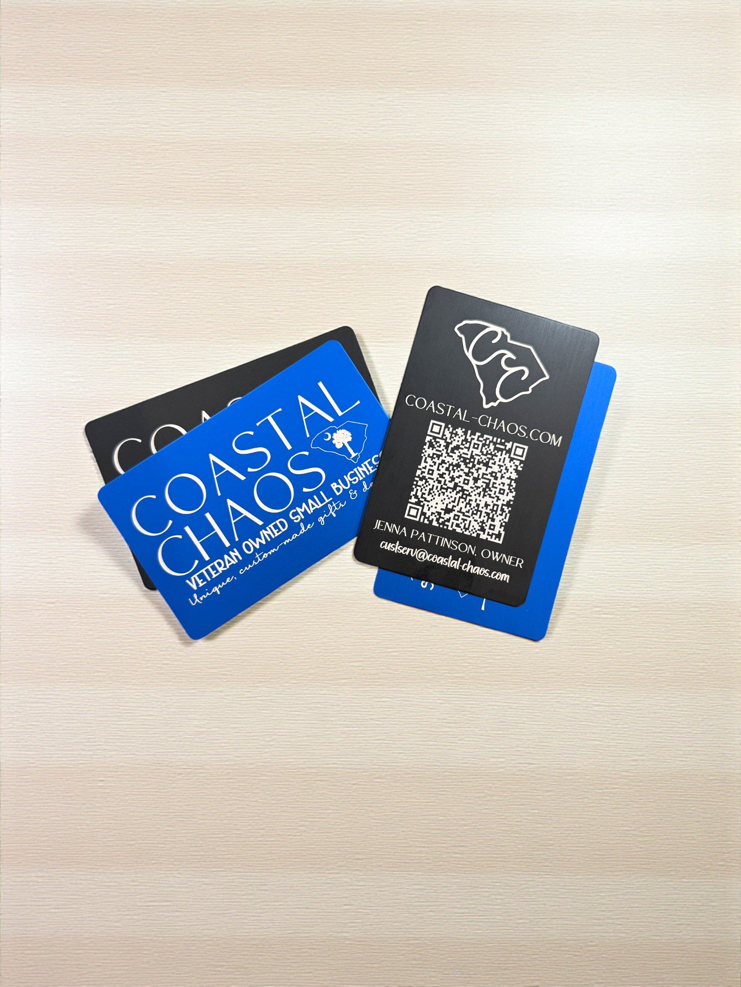 Custom Aluminum Business Cards - Durable Metal Cards with Logo Engraving