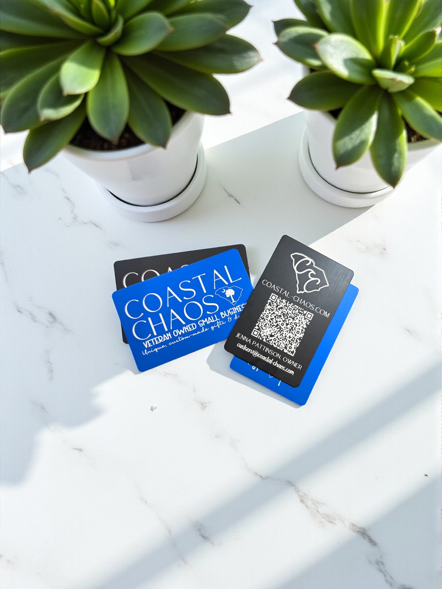 Custom Aluminum Business Cards - Durable Metal Cards with Logo Engraving