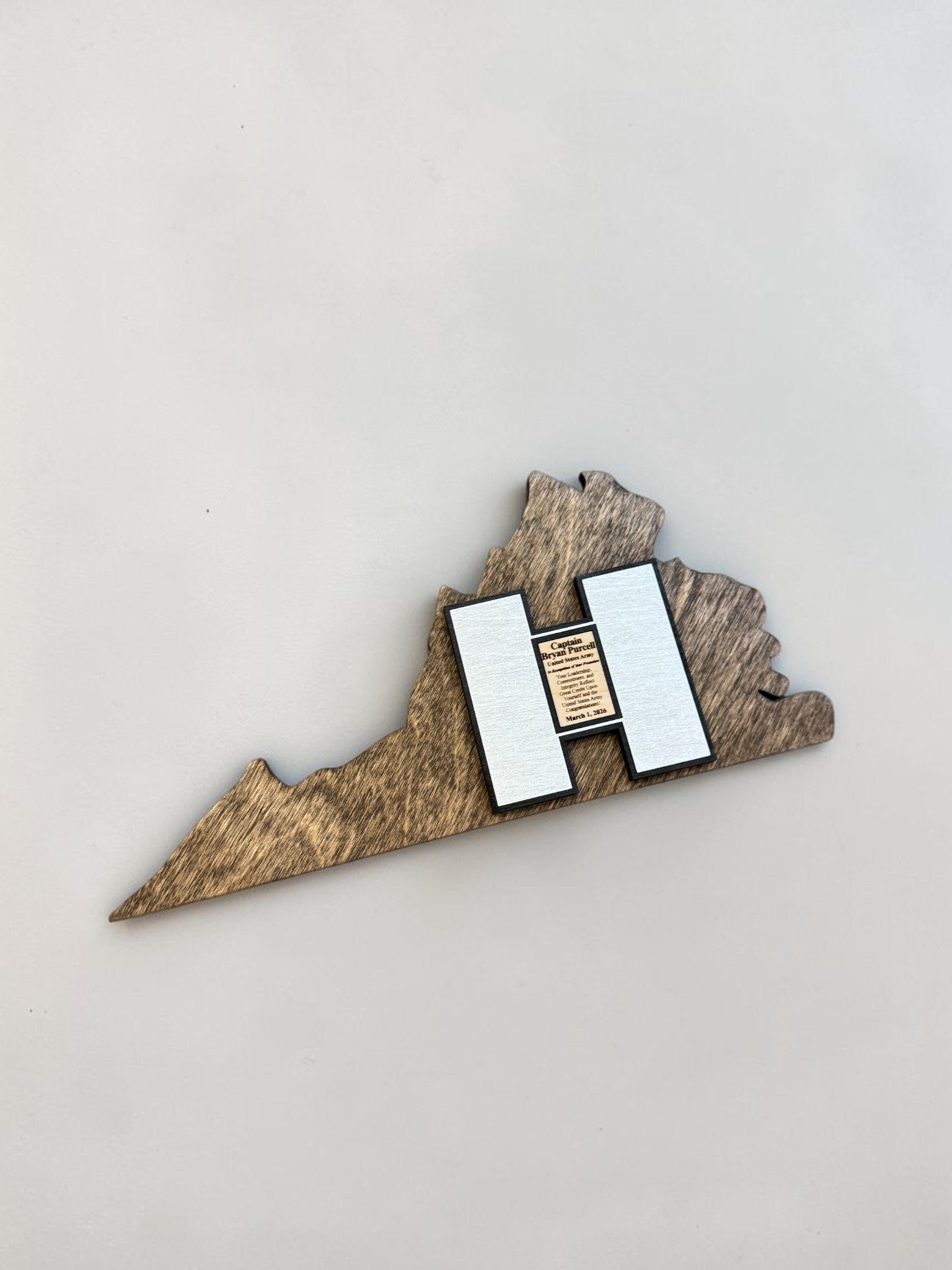 Mini State Cutout Rank Plaques / Custom Military Promotion Gift