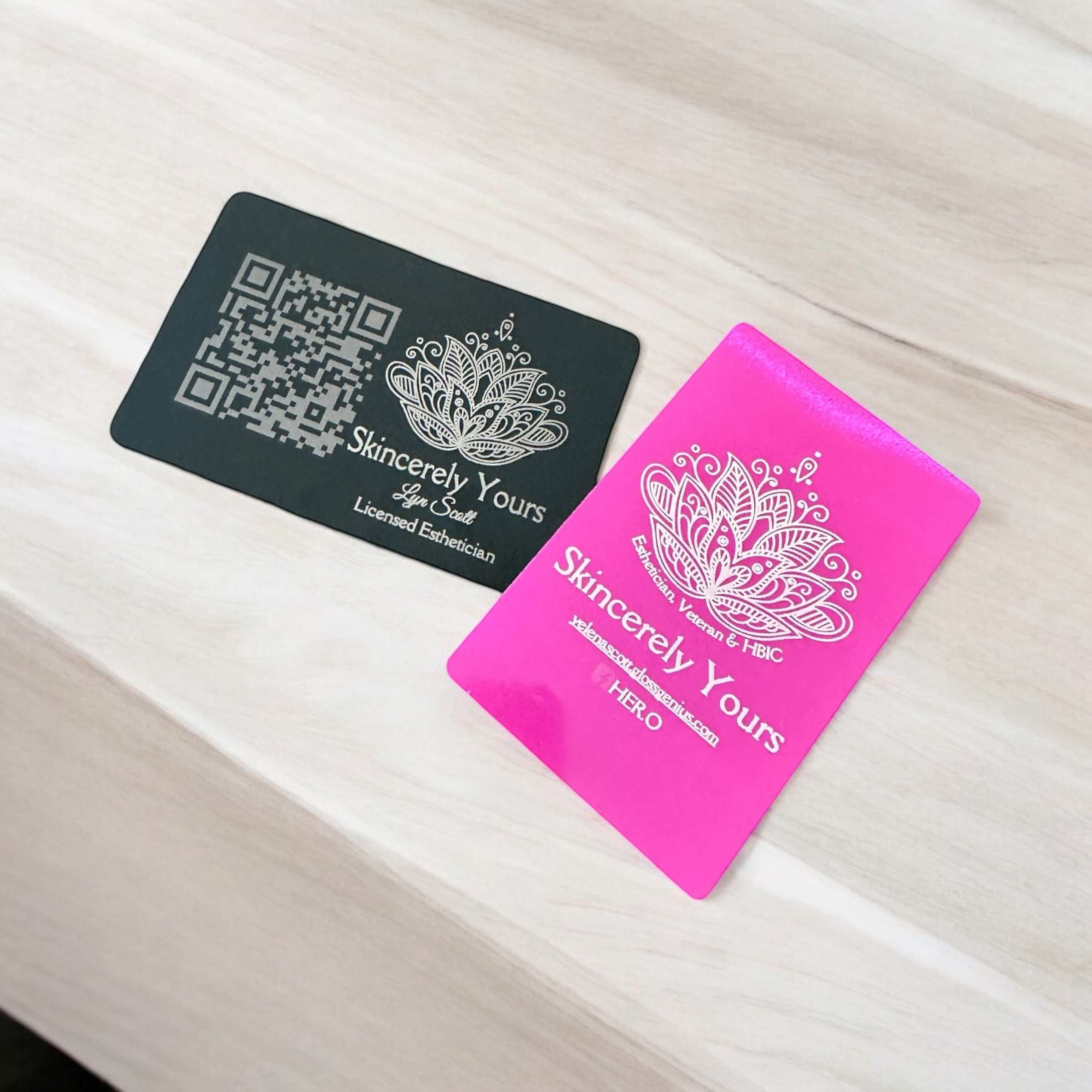 Custom Aluminum Business Cards - Durable Metal Cards with Logo Engraving