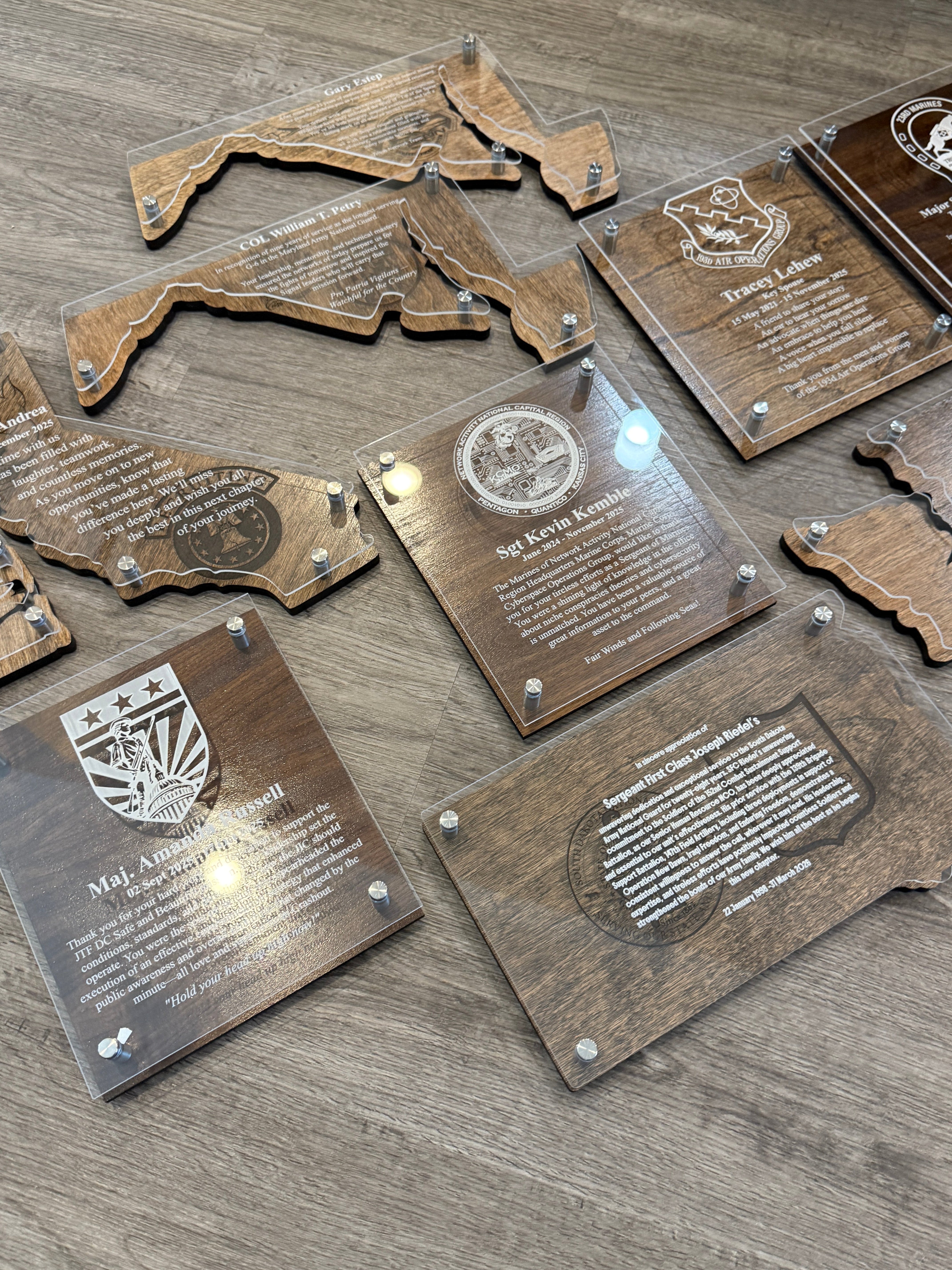 Military State Shaped Going Away Gift