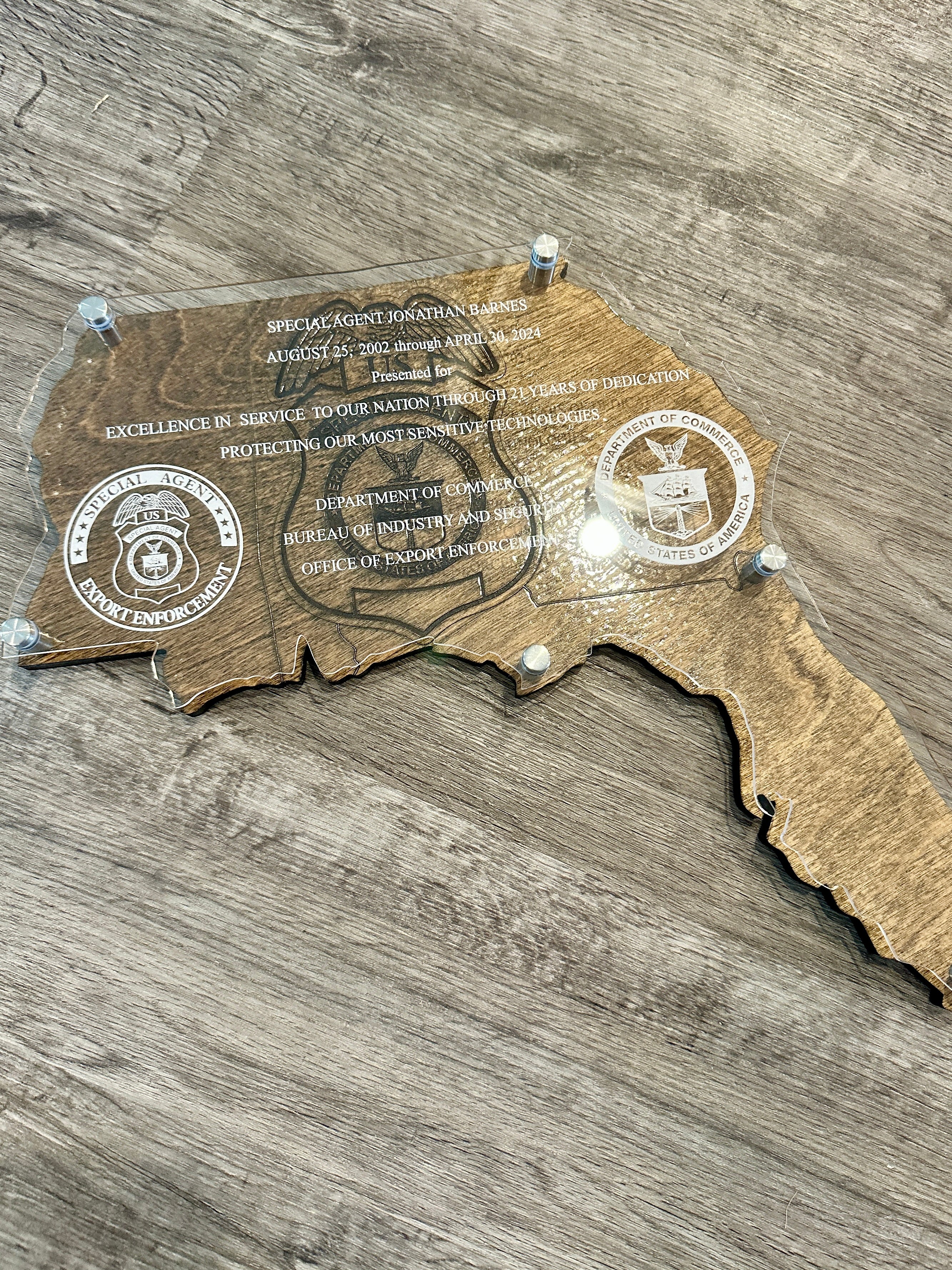 Military State Shaped Going Away Gift