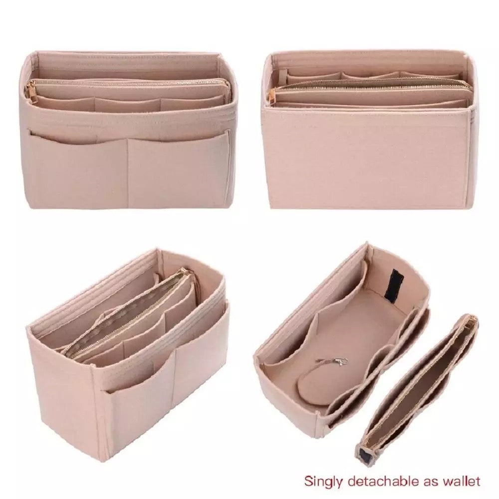 Tote Bag Purse Organizer Insert - Nude