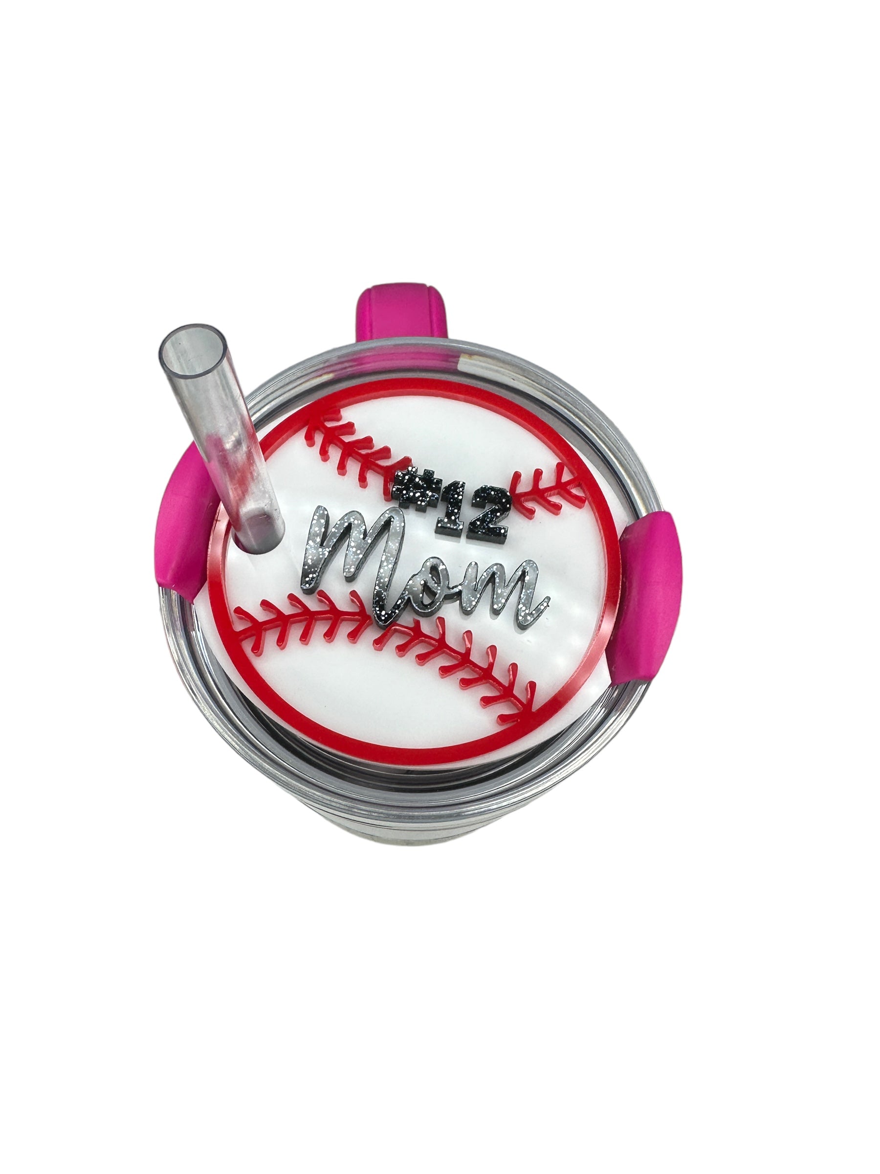 Baseball H2.0 version topper, acrylic name plate 30 or 40 oz - Coastal Chaos LLC