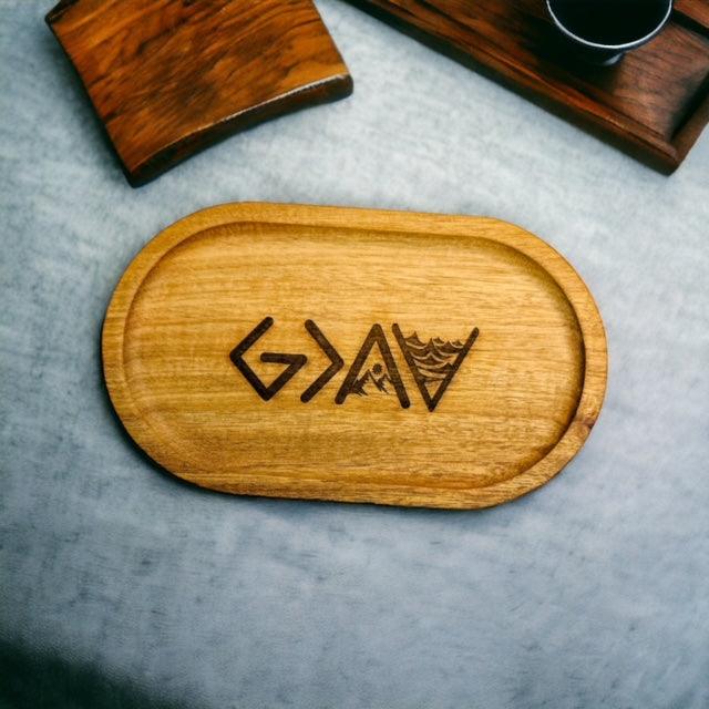 Wood Tray - Engraved Key or Jewelry Dish, Wedding Gift, Bedside or Desk Tray Gift, Jewelry wood tray, custom key holder - Coastal Chaos LLC