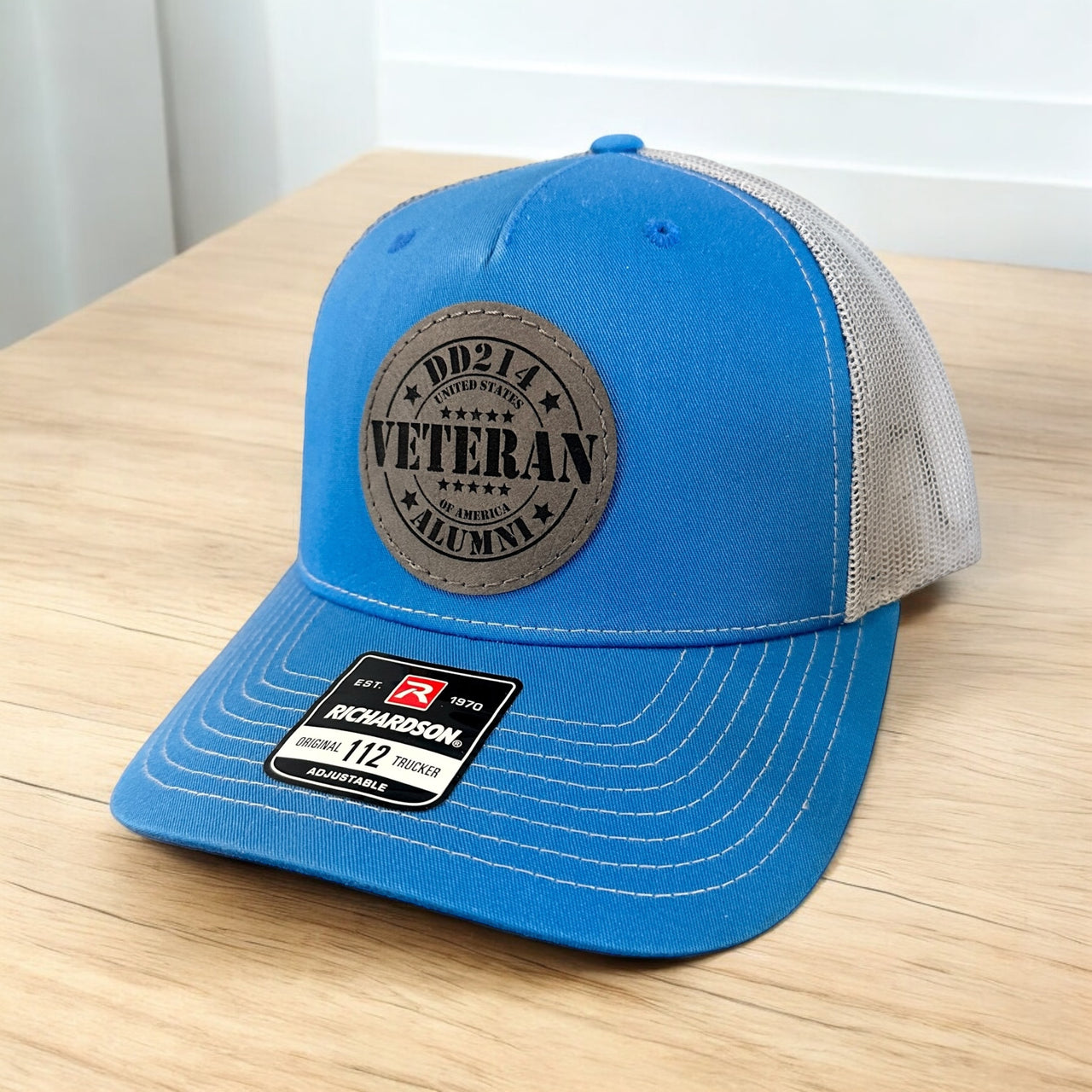 Veteran Hat - Richardson Dad Hats With Leather Patch & Heat Pressed Patches