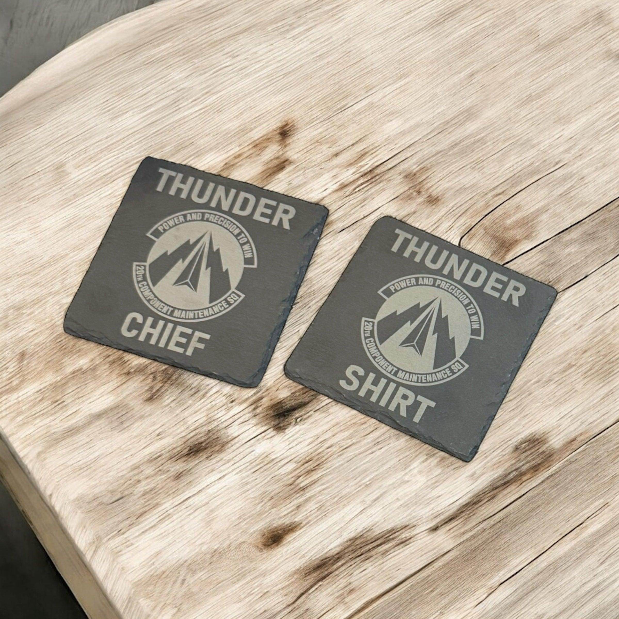 Custom slate coasters, Military gift, Military going away, Military promotion gift - Coastal Chaos LLC