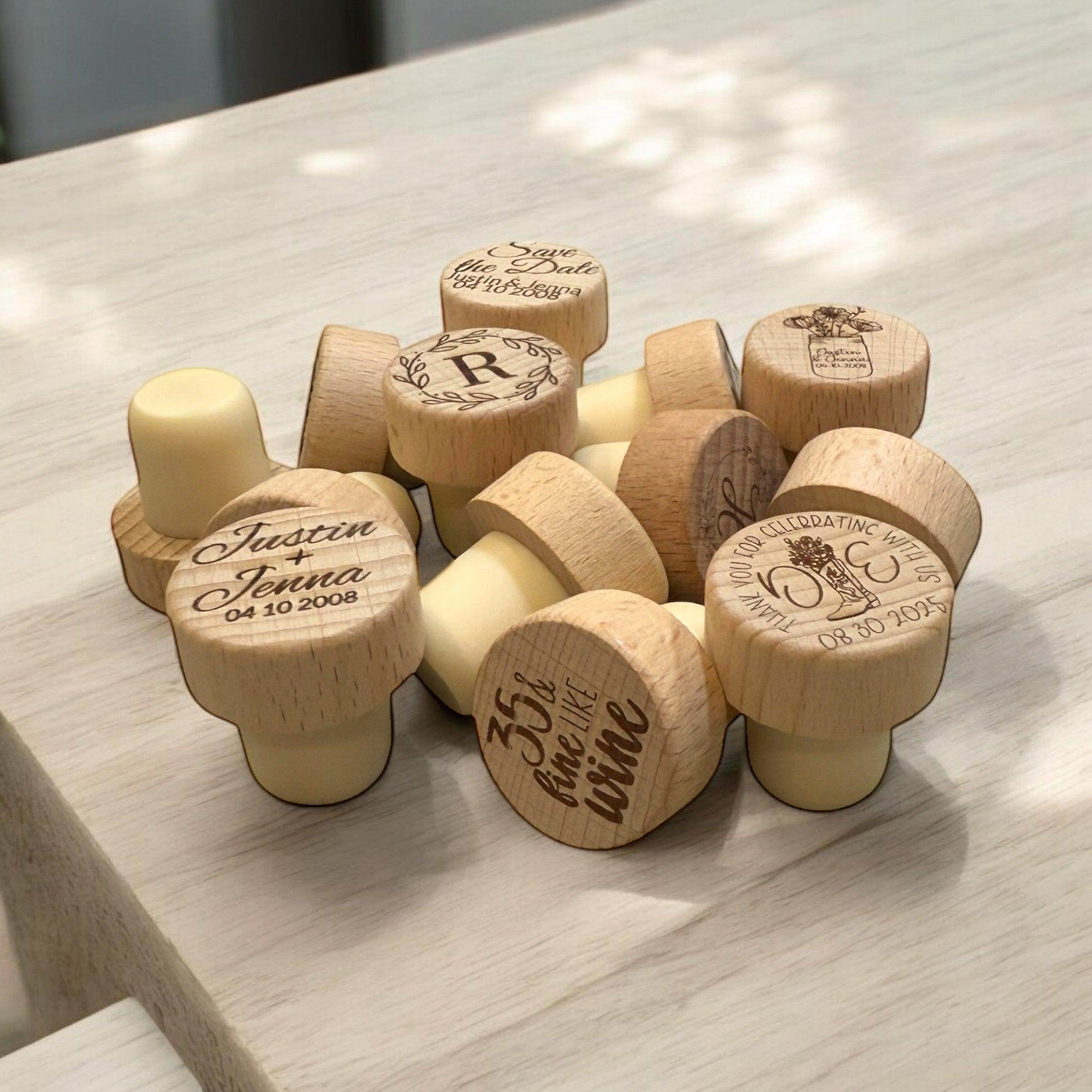 Custom Wine Corks | Wine Stoppers | Custom Wood Wine Cork | Wine Corks | Personalized Wine Cork - Coastal Chaos LLC