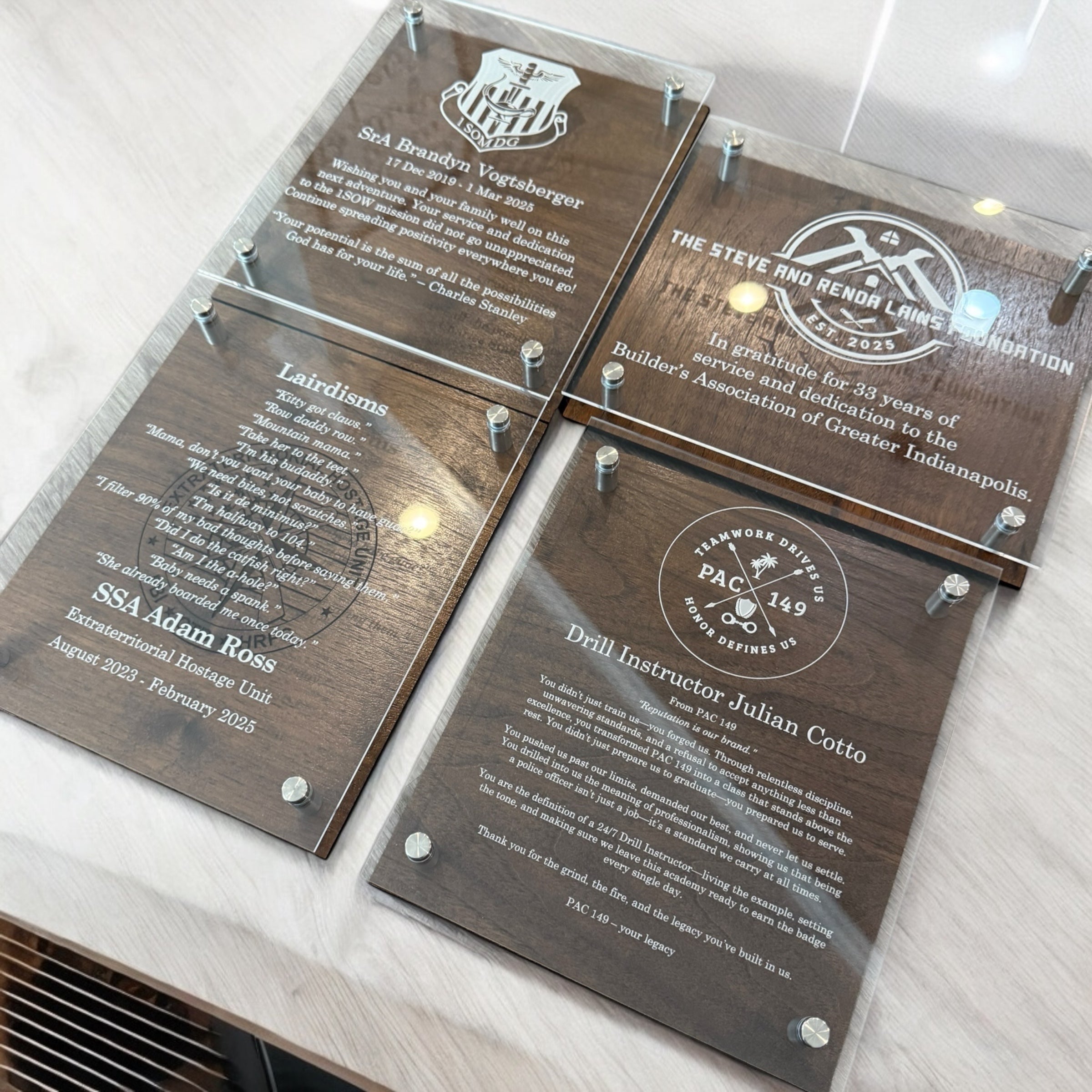 Custom Recognition Plaque – Wood and Acrylic Award Plaques | Personalized Gifts