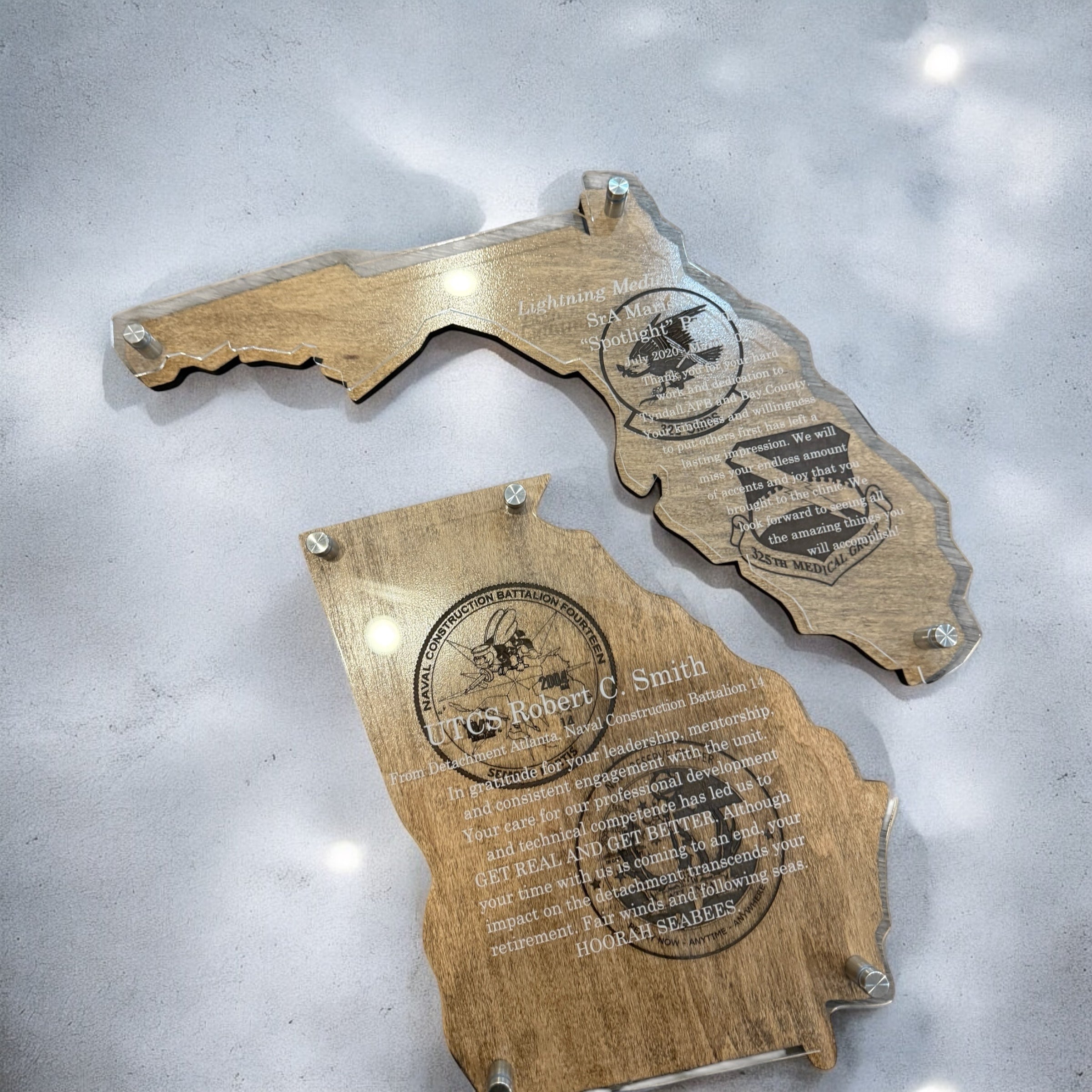 Military State Shaped Going Away Gift