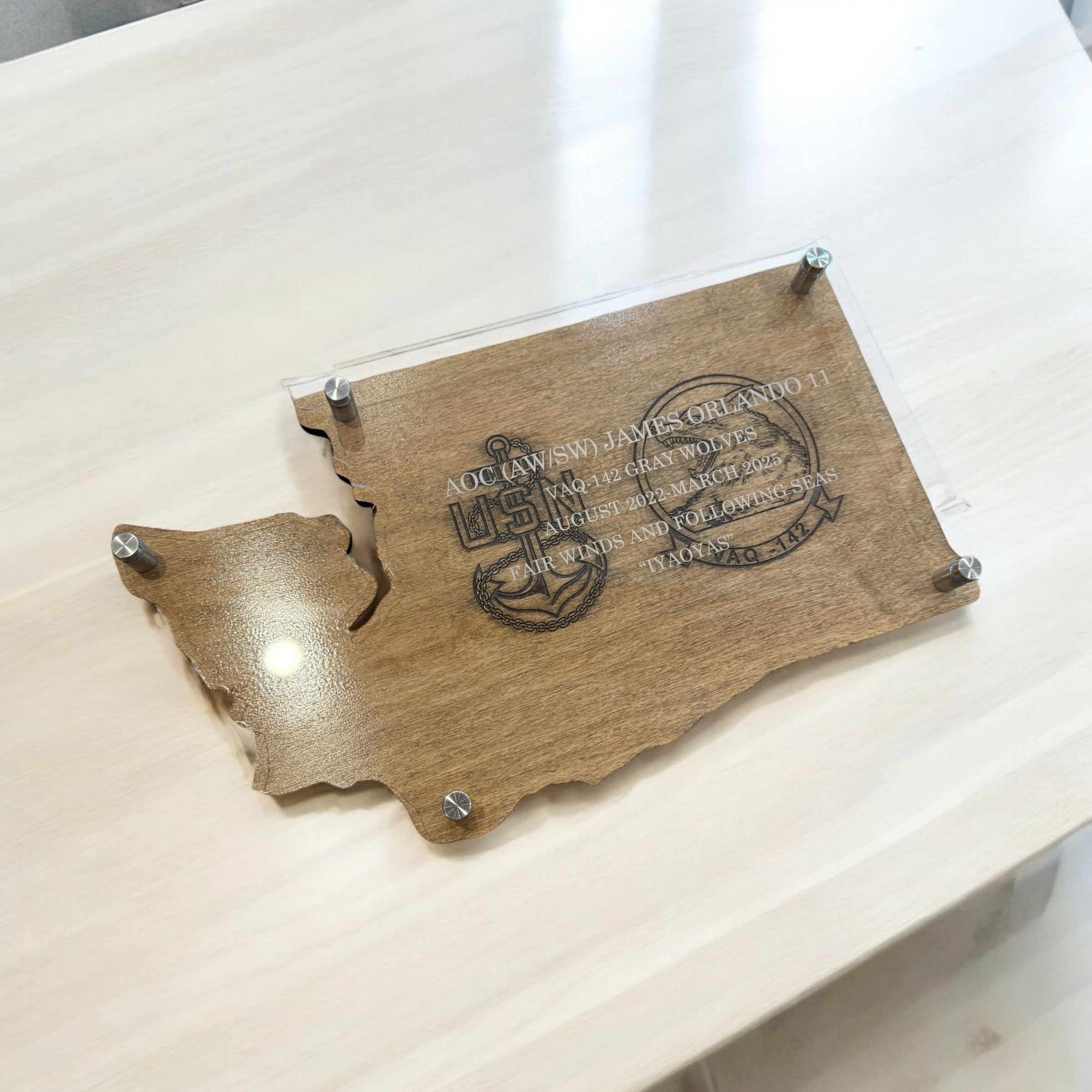 Military State Shaped Going Away Gift