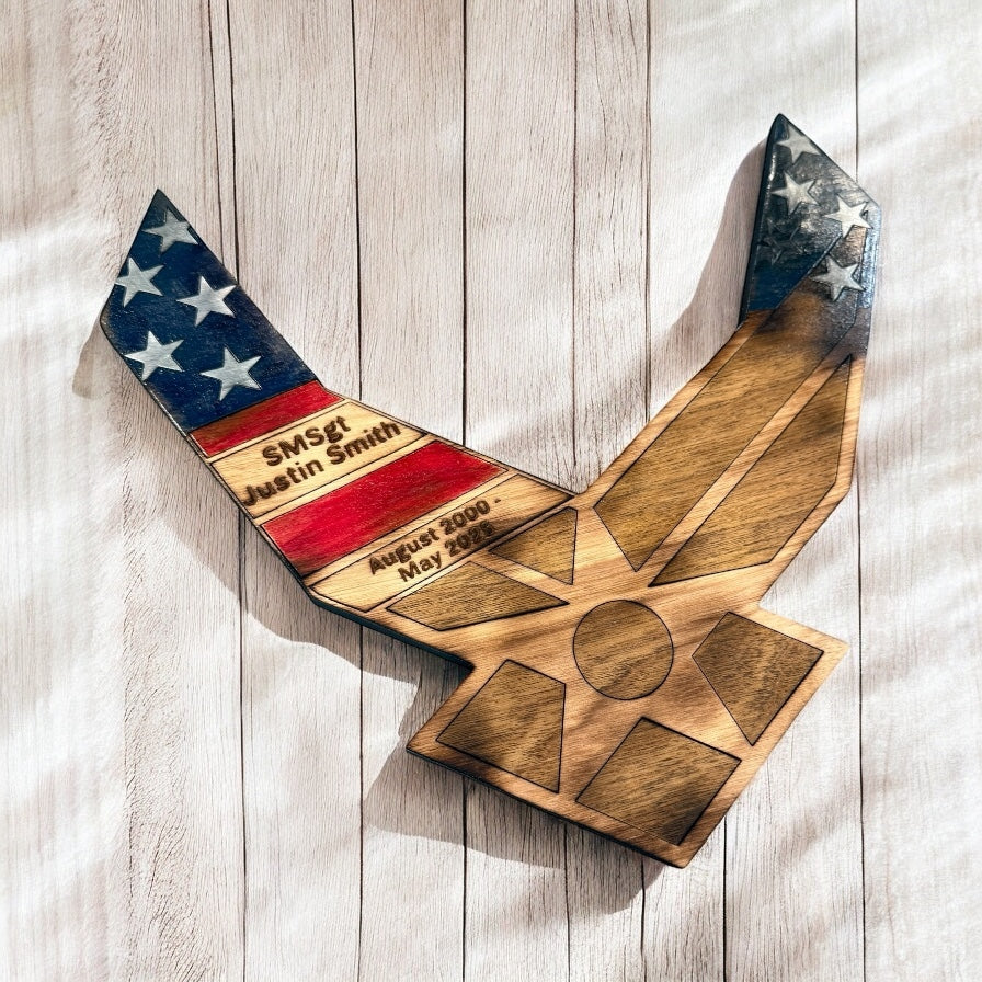 Custom Air Force Wing Plaque