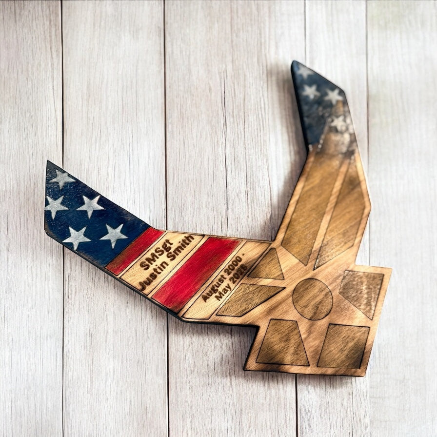 Custom Air Force Wing Plaque