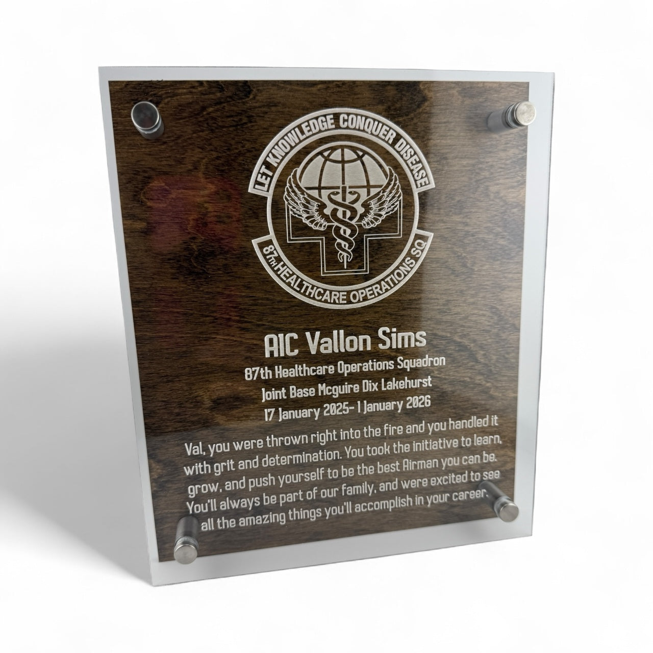 Custom Recognition Plaque – Wood and Acrylic Award Plaques | Personalized Gifts