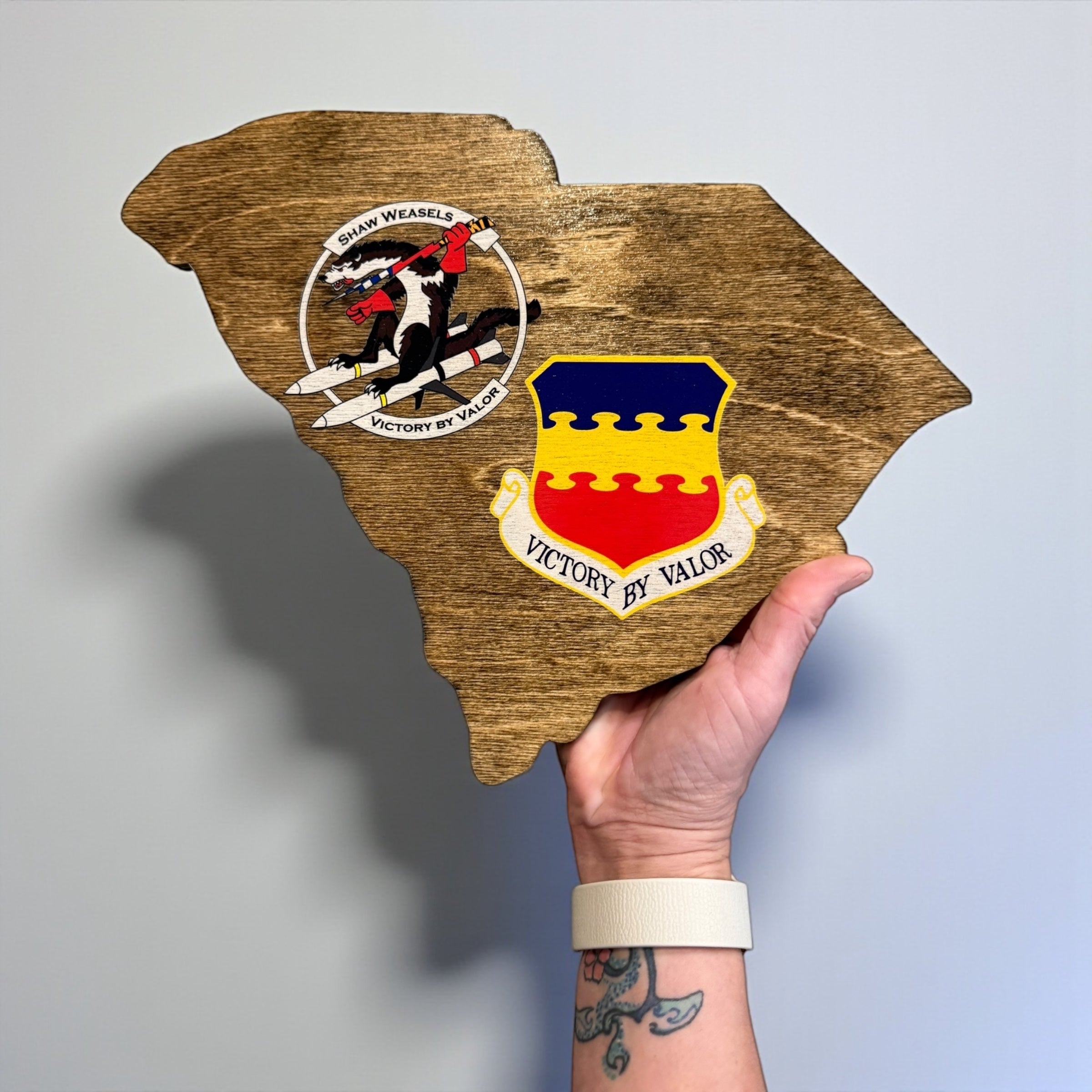 Custom State Plaque – Personalized Engraved Gift With Military Retirement Honors