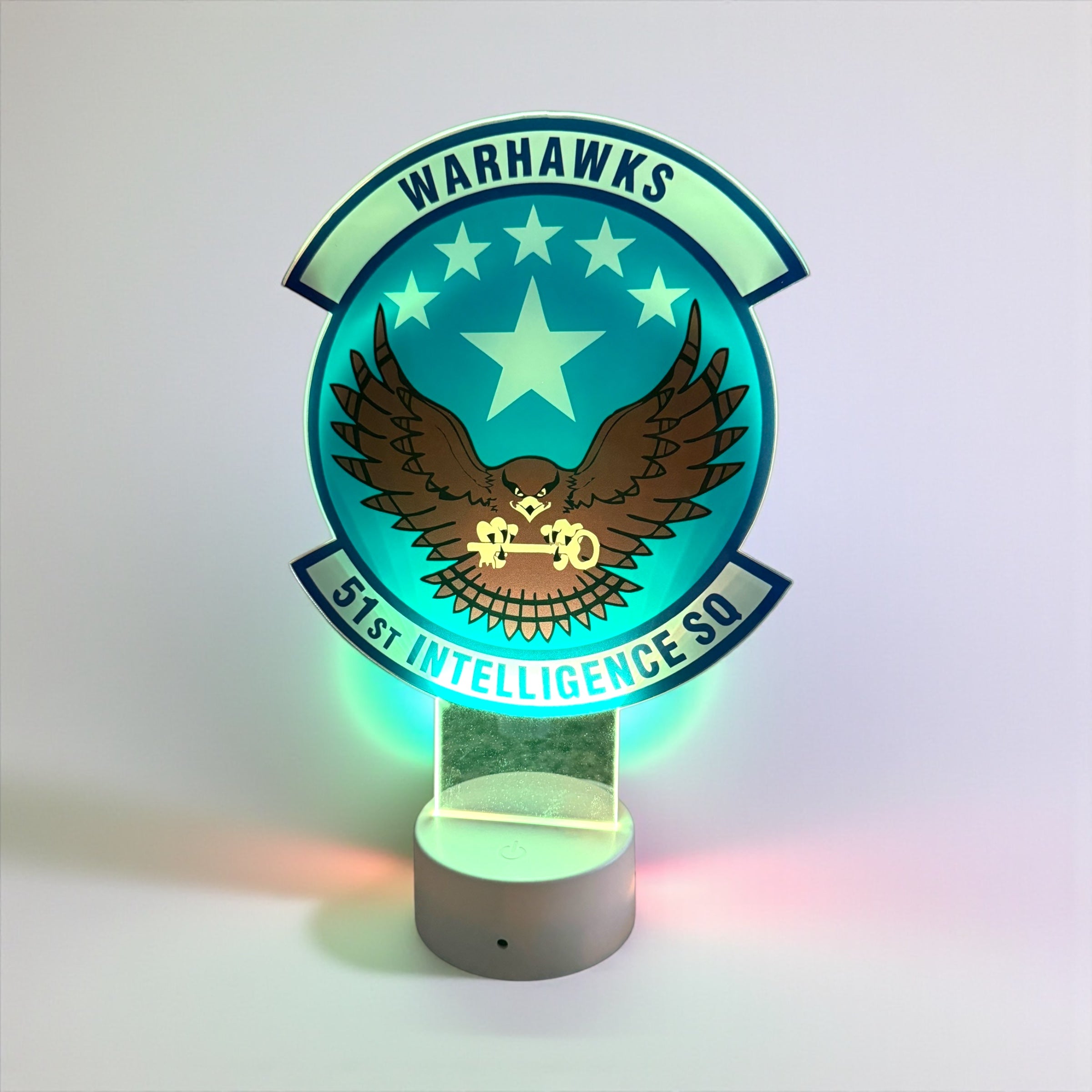 LED Light-Up Squadron Display / Custom Acrylic Sign