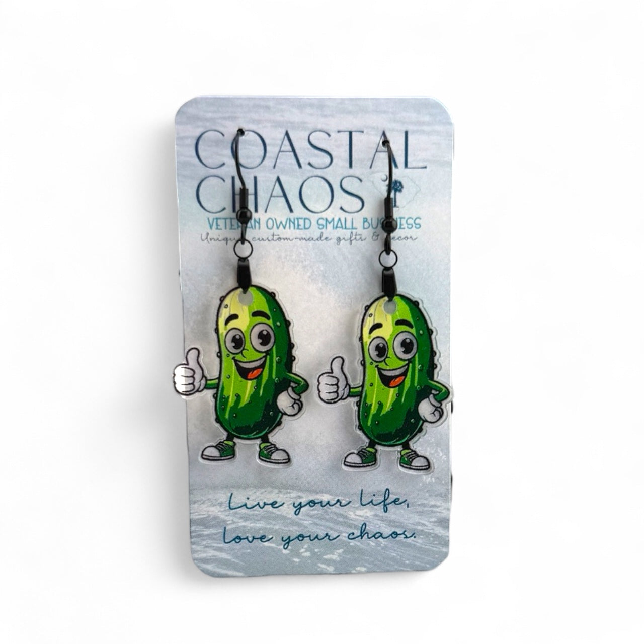 Funny Pickle Earrings – Cute Acrylic Dangle Earrings | Quirky Gift For Her