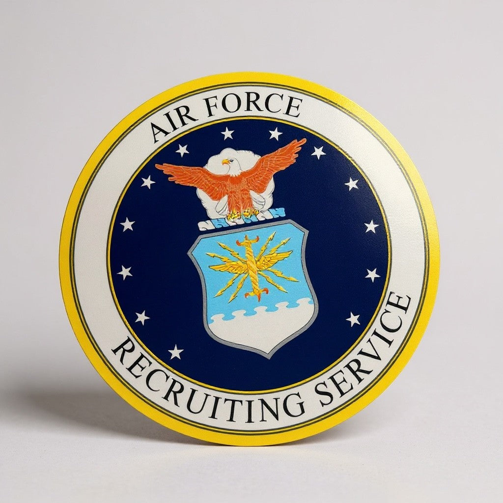 Custom Logo Plaque – UV Printed Wood Wall Display | Squadron, Business, or Organization Emblem