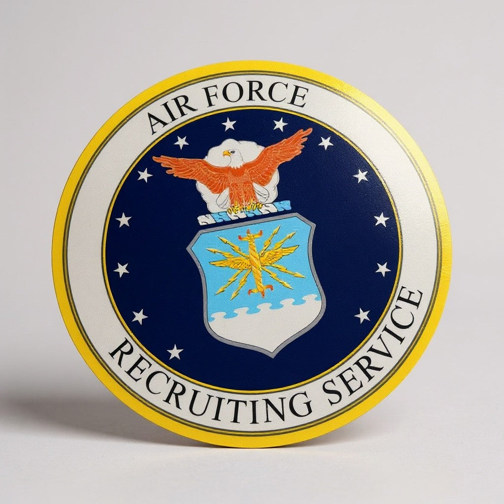 Custom Logo Plaque – UV Printed Wood Wall Display | Squadron, Business, or Organization Emblem