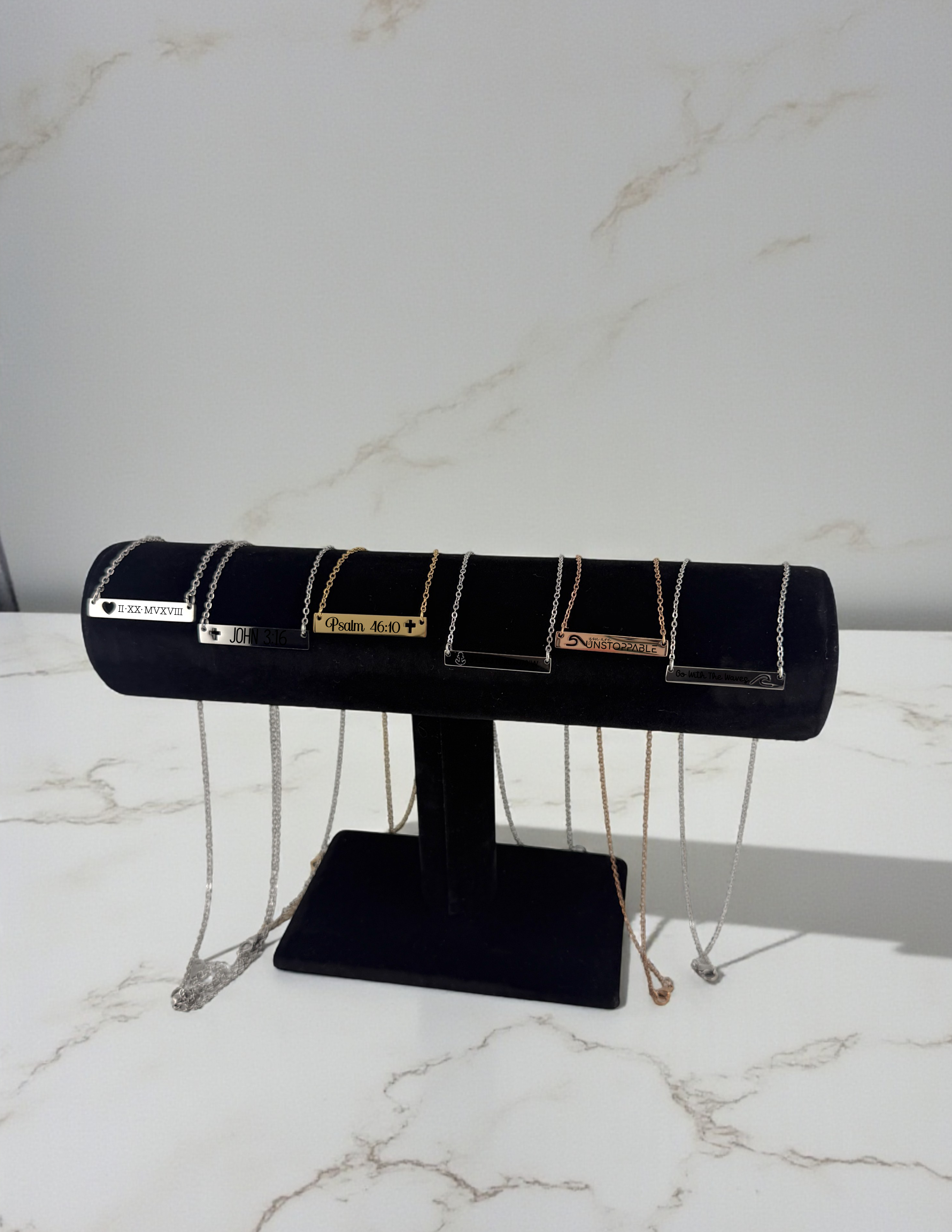 Custom Engraved Bar Necklace