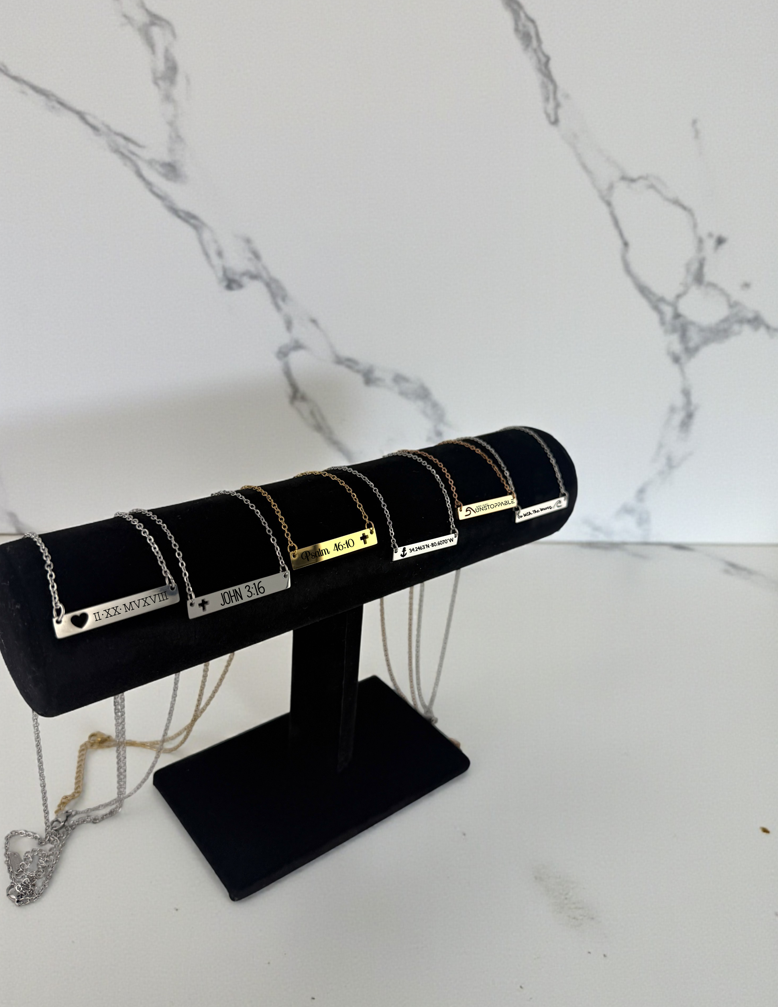 Custom Engraved Bar Necklace