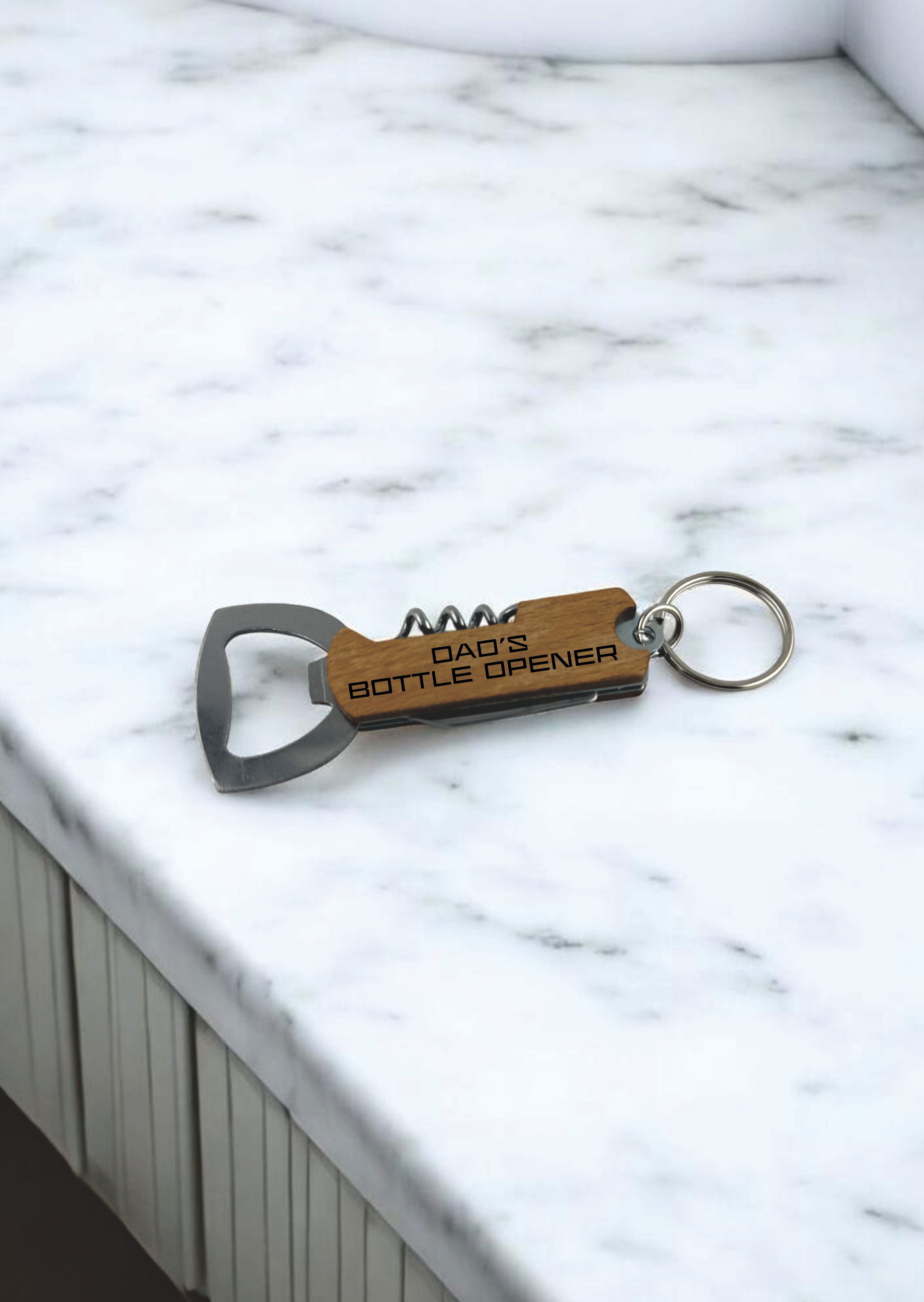 Personalized Bottle Opener Keychain for Dad | Father's Day Gift