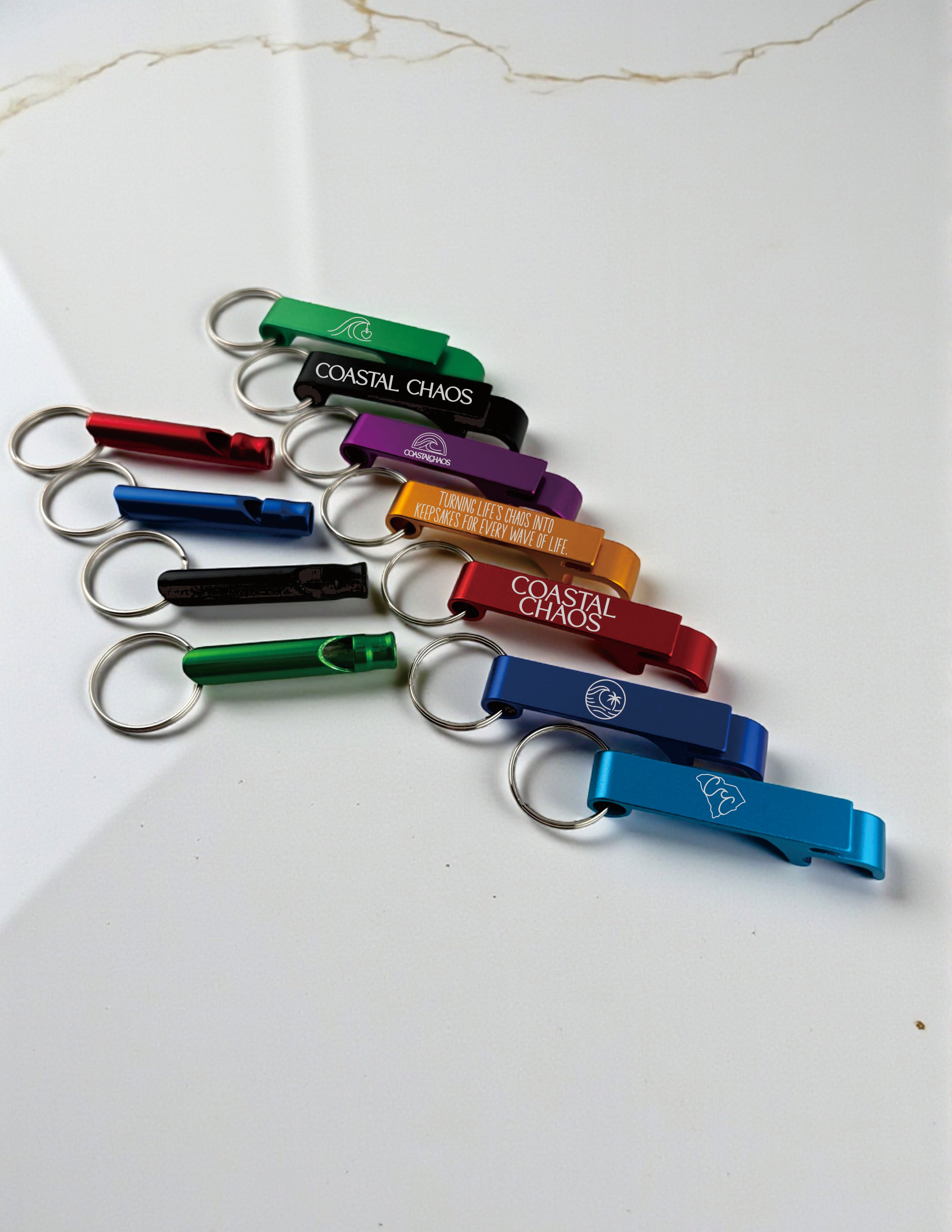 Custom Engraved Bottle Opener Keychains | Business Logo + Bulk Orders