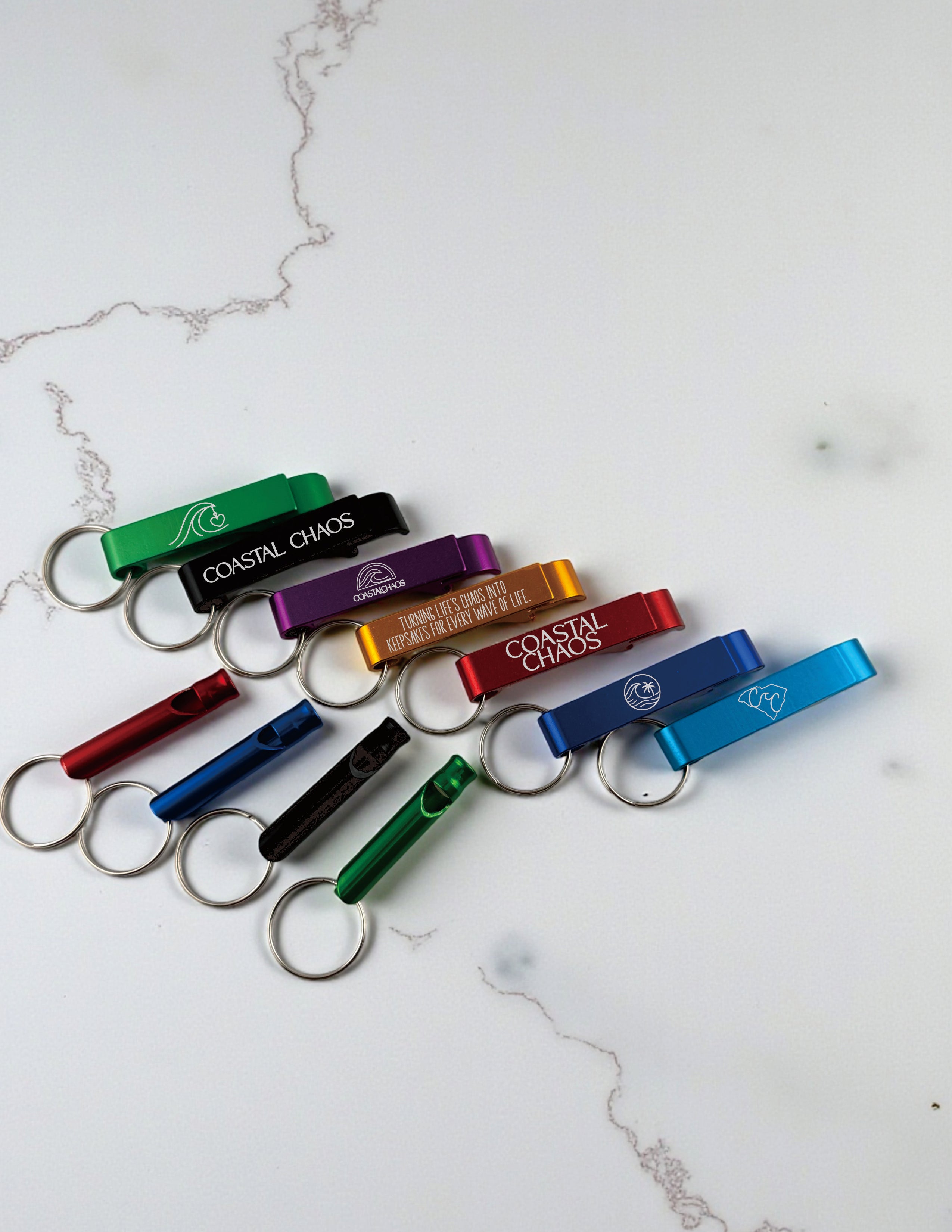 Custom Engraved Bottle Opener Keychains | Business Logo + Bulk Orders