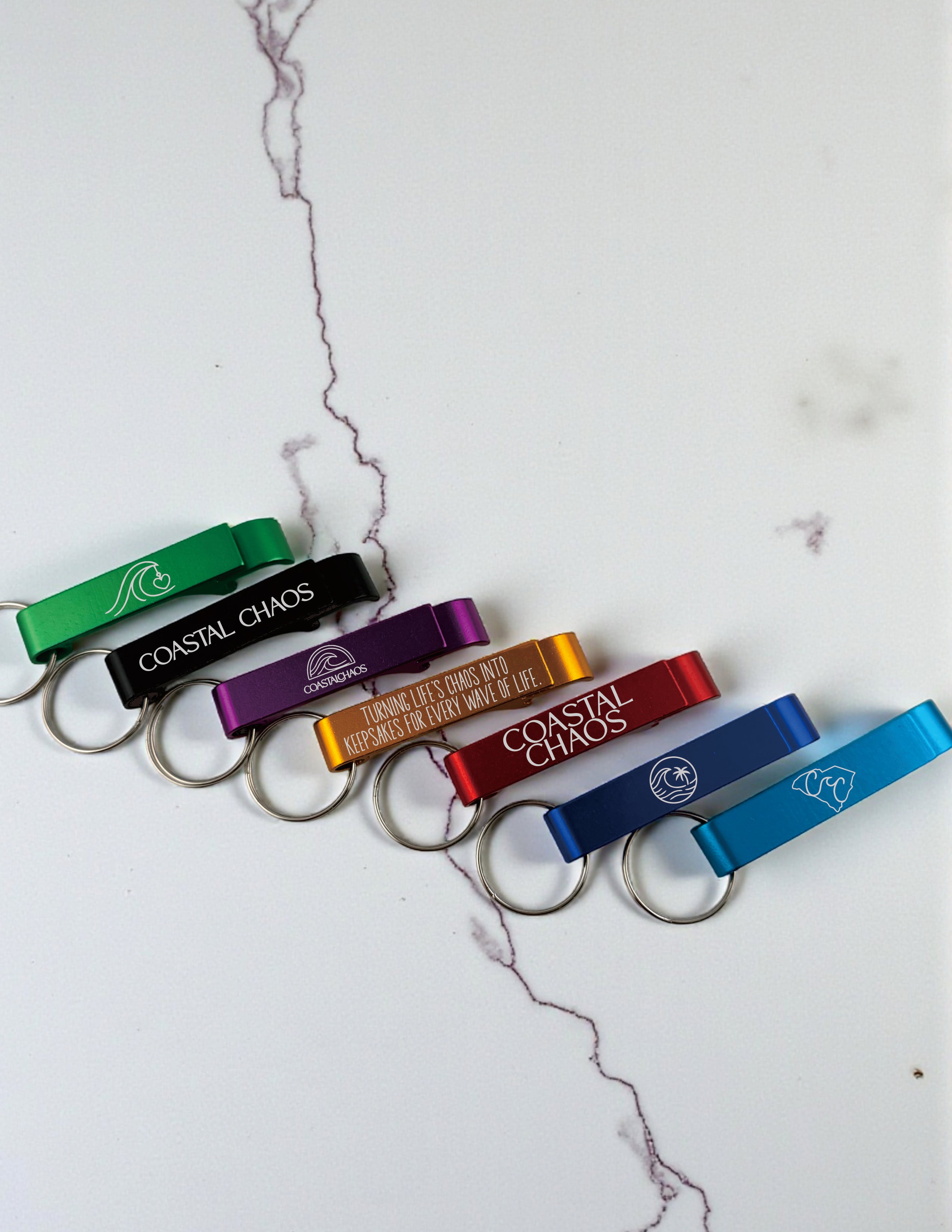 Custom Engraved Bottle Opener Keychains | Business Logo + Bulk Orders
