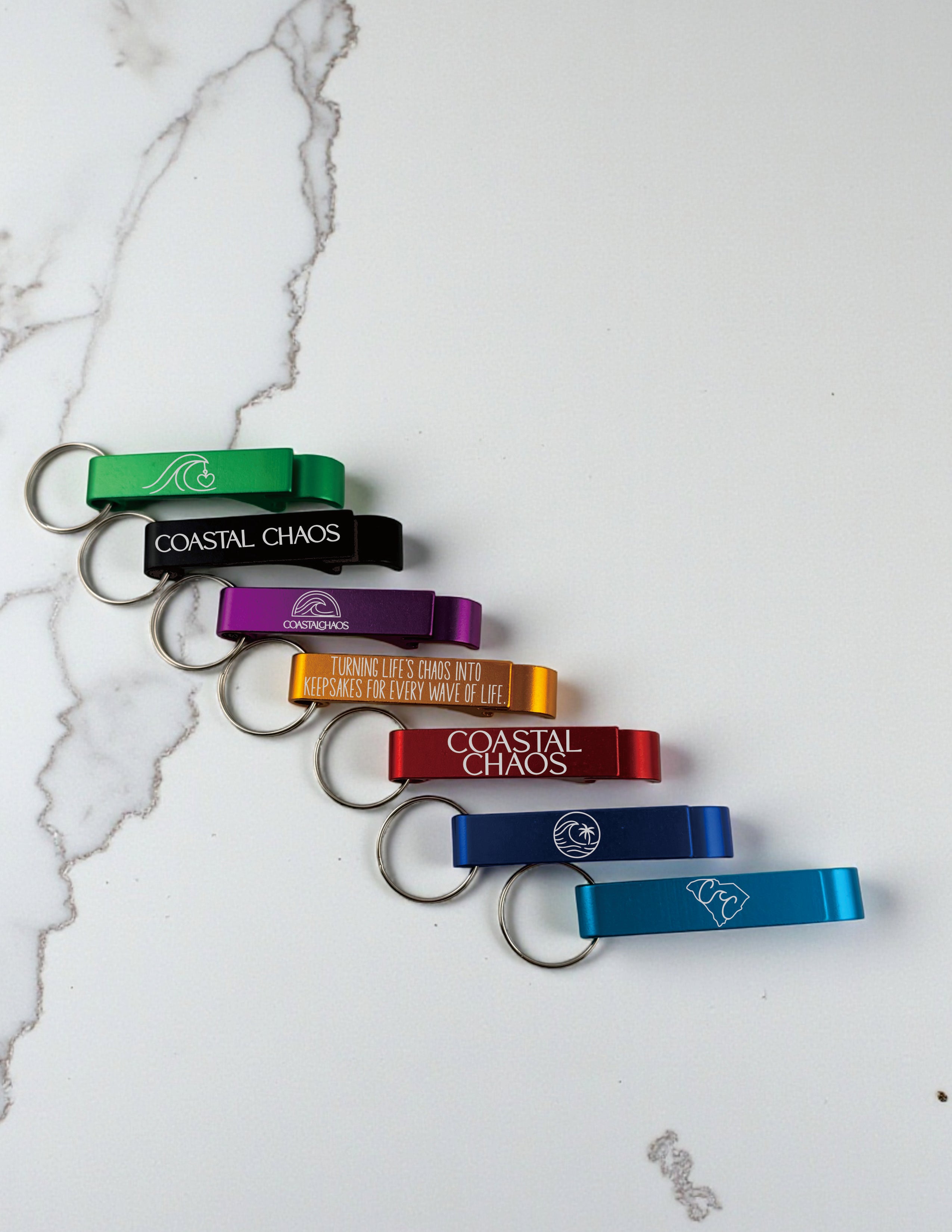 Custom Engraved Bottle Opener Keychains | Business Logo + Bulk Orders
