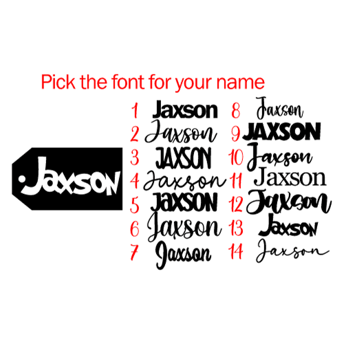 Christmas Stocking Name Tags - Coastal Chaos LLC