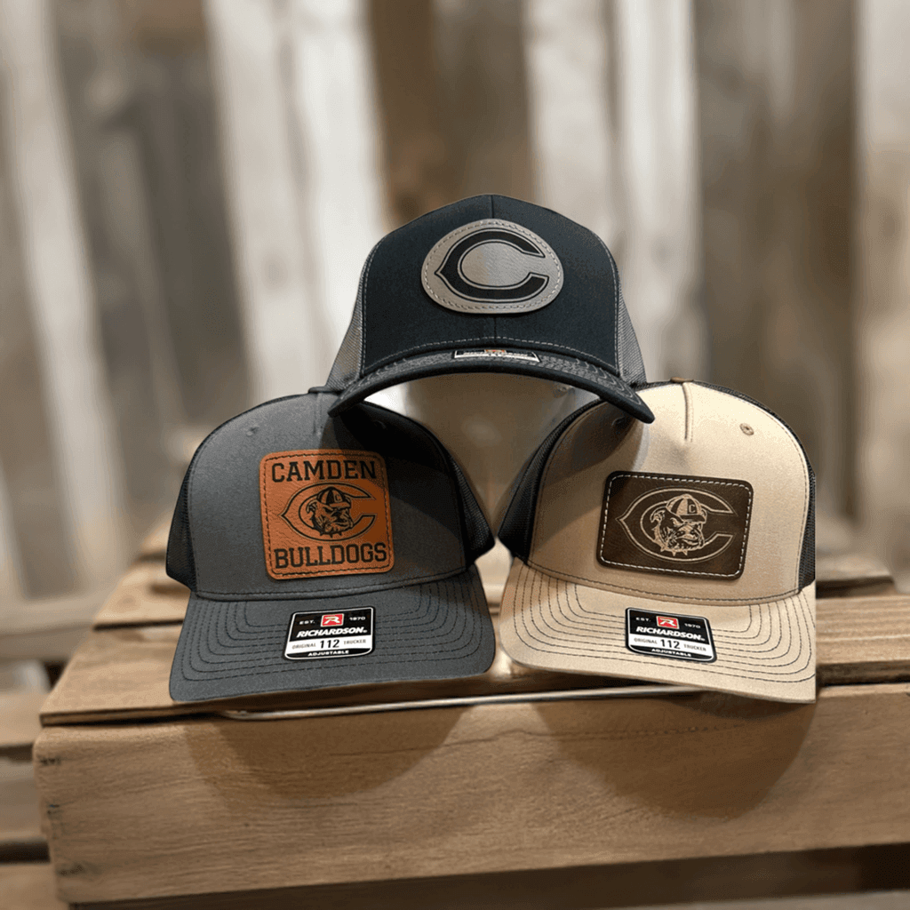 Camden Bulldogs Customized Richardson 112 Trucker Hat with Leather Patch - Coastal Chaos LLC