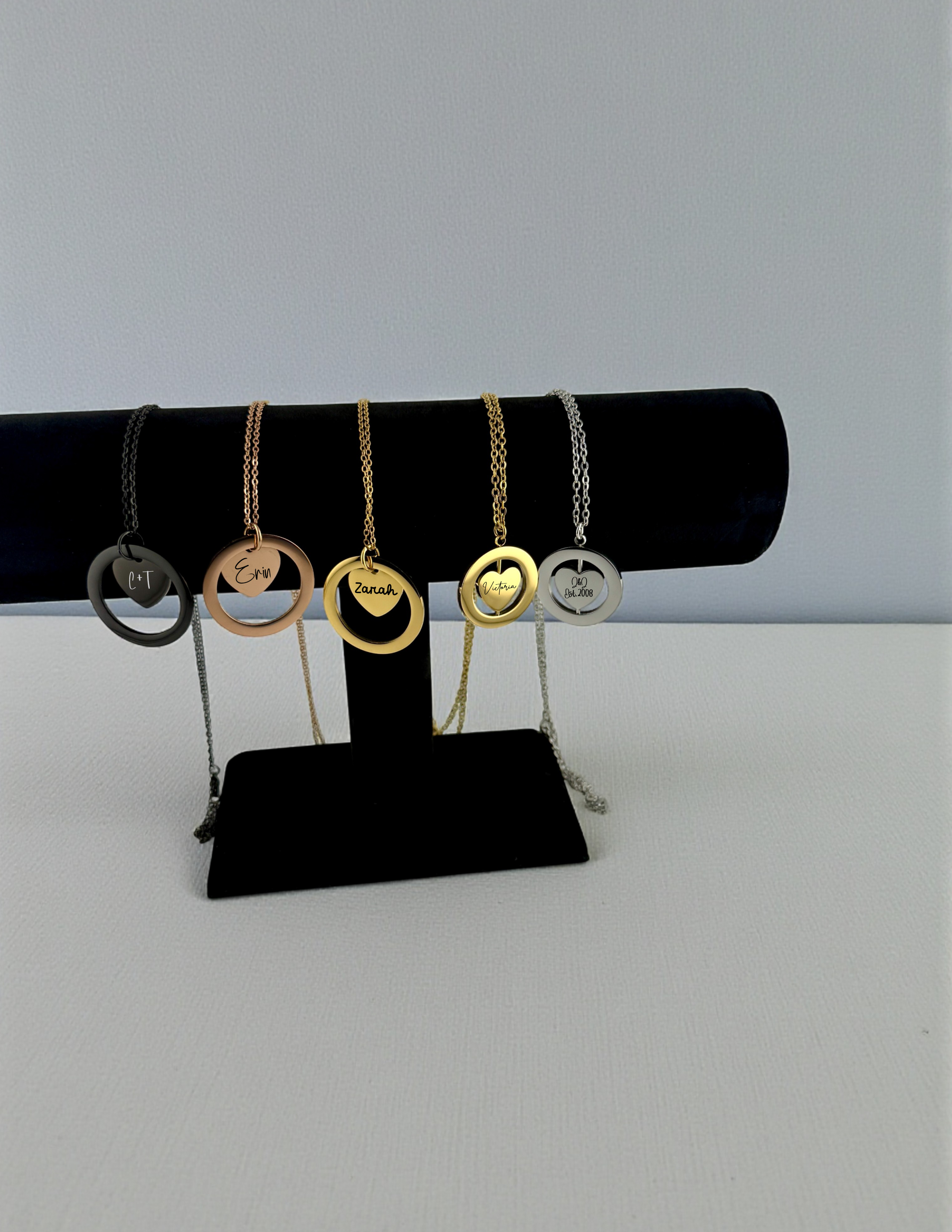 Personalized Heart & Keepsake Necklace – Choose Your Style