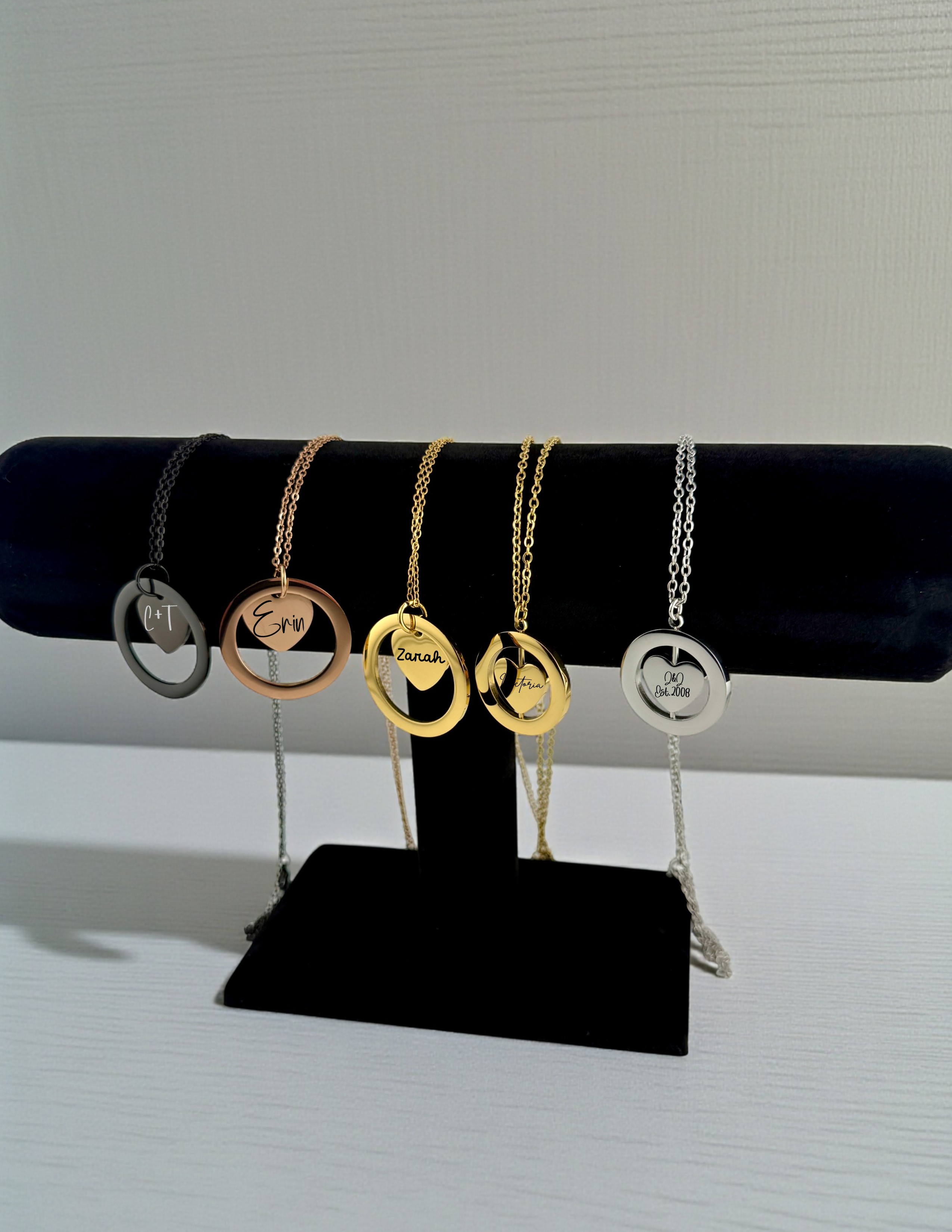 Personalized Heart & Keepsake Necklace – Choose Your Style