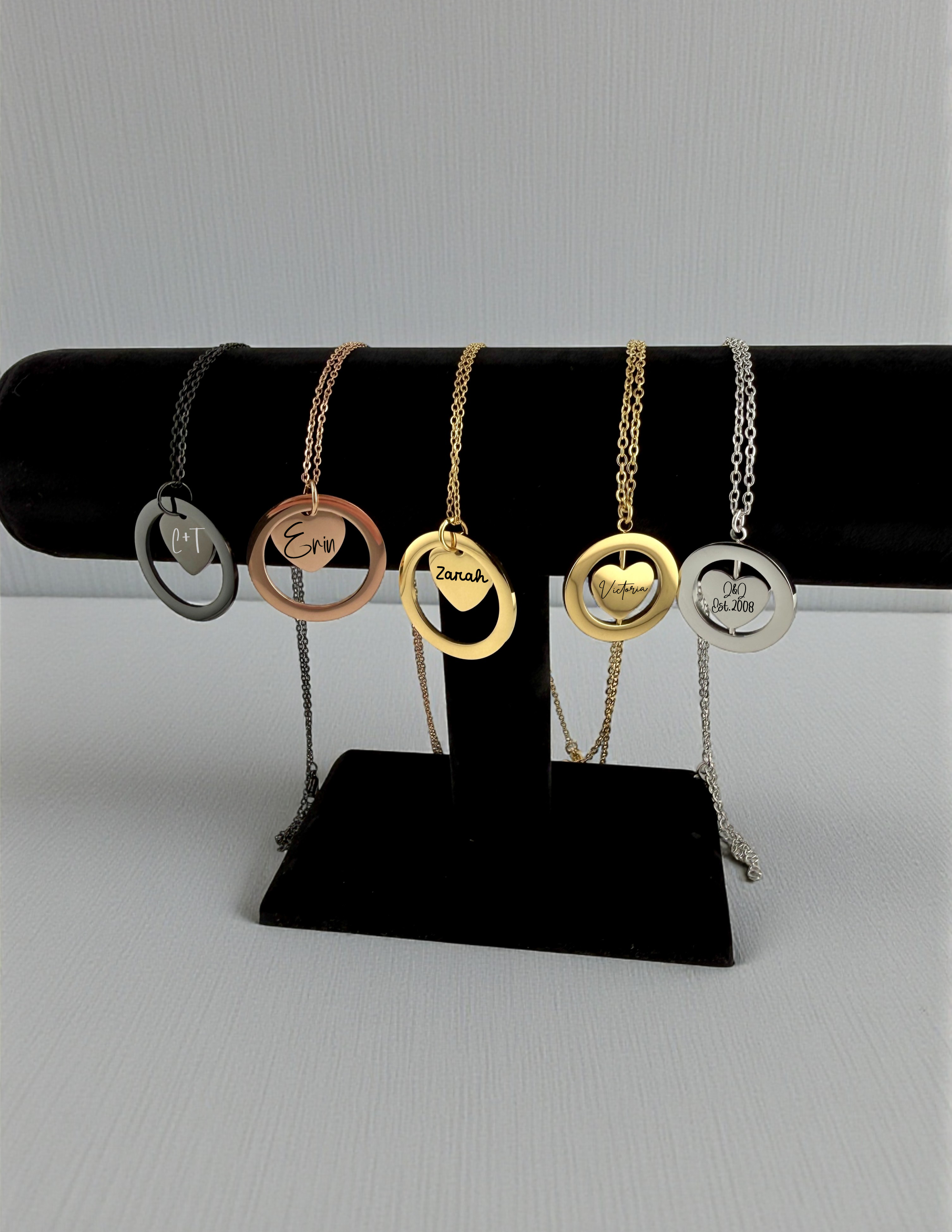 Personalized Heart & Keepsake Necklace – Choose Your Style