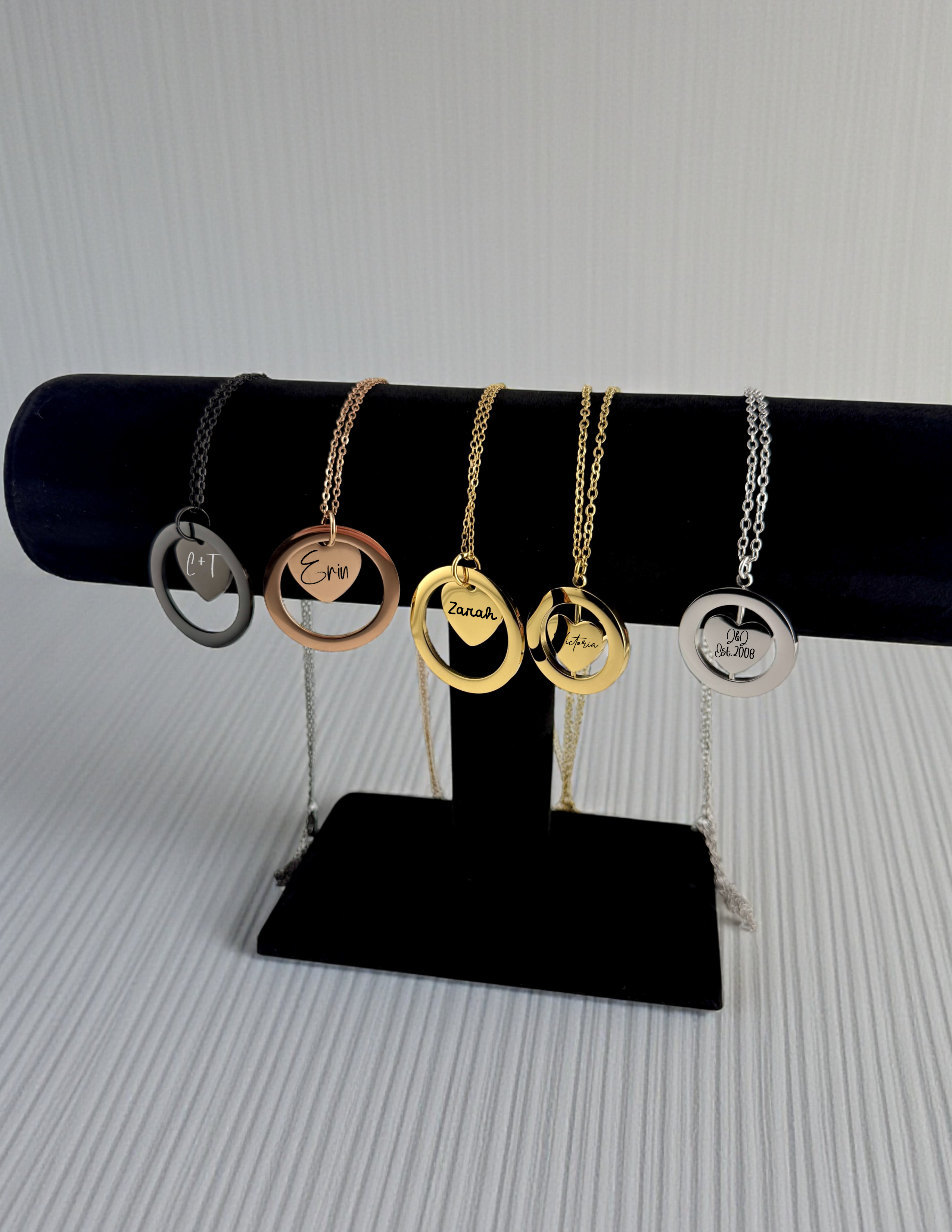 Personalized Heart & Keepsake Necklace – Choose Your Style