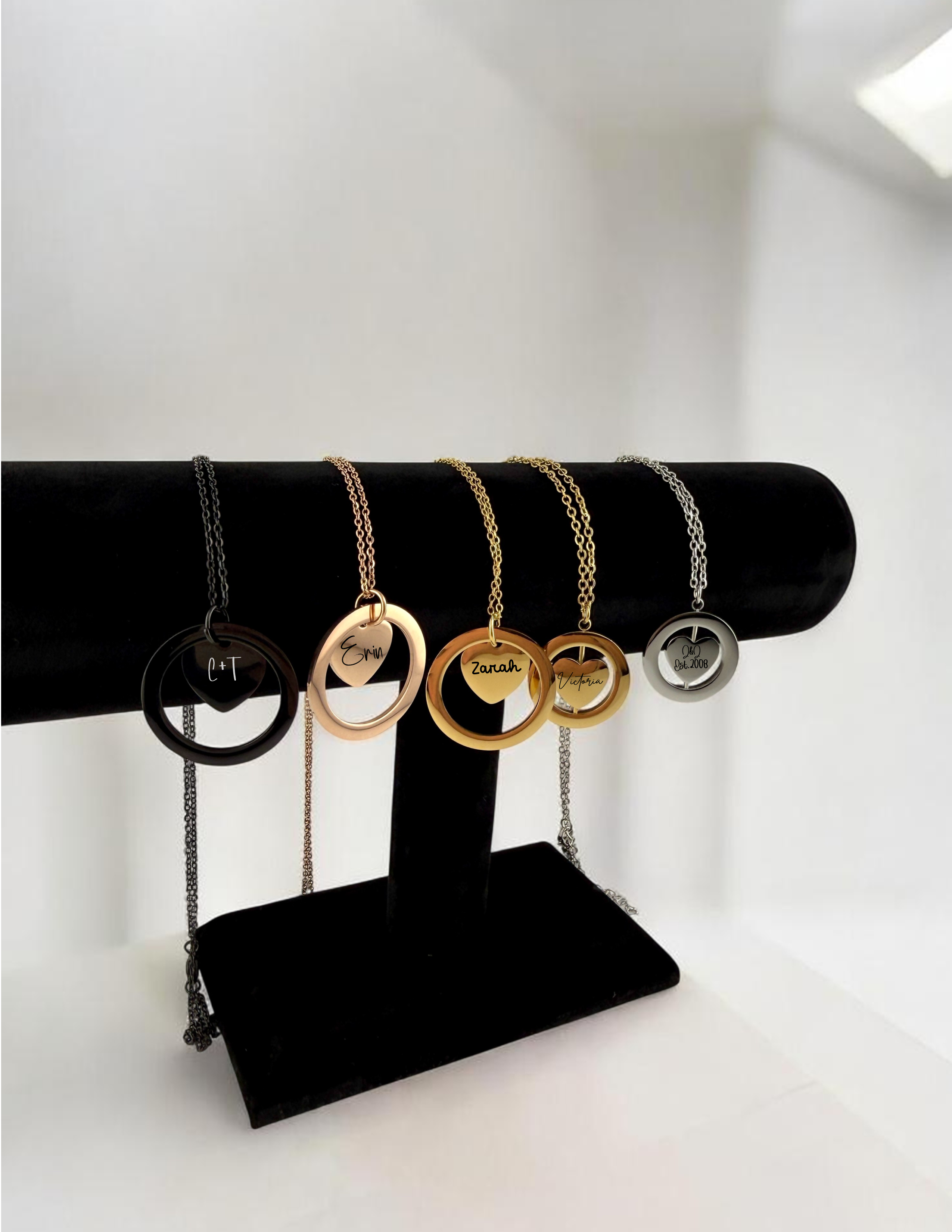 Personalized Heart & Keepsake Necklace – Choose Your Style