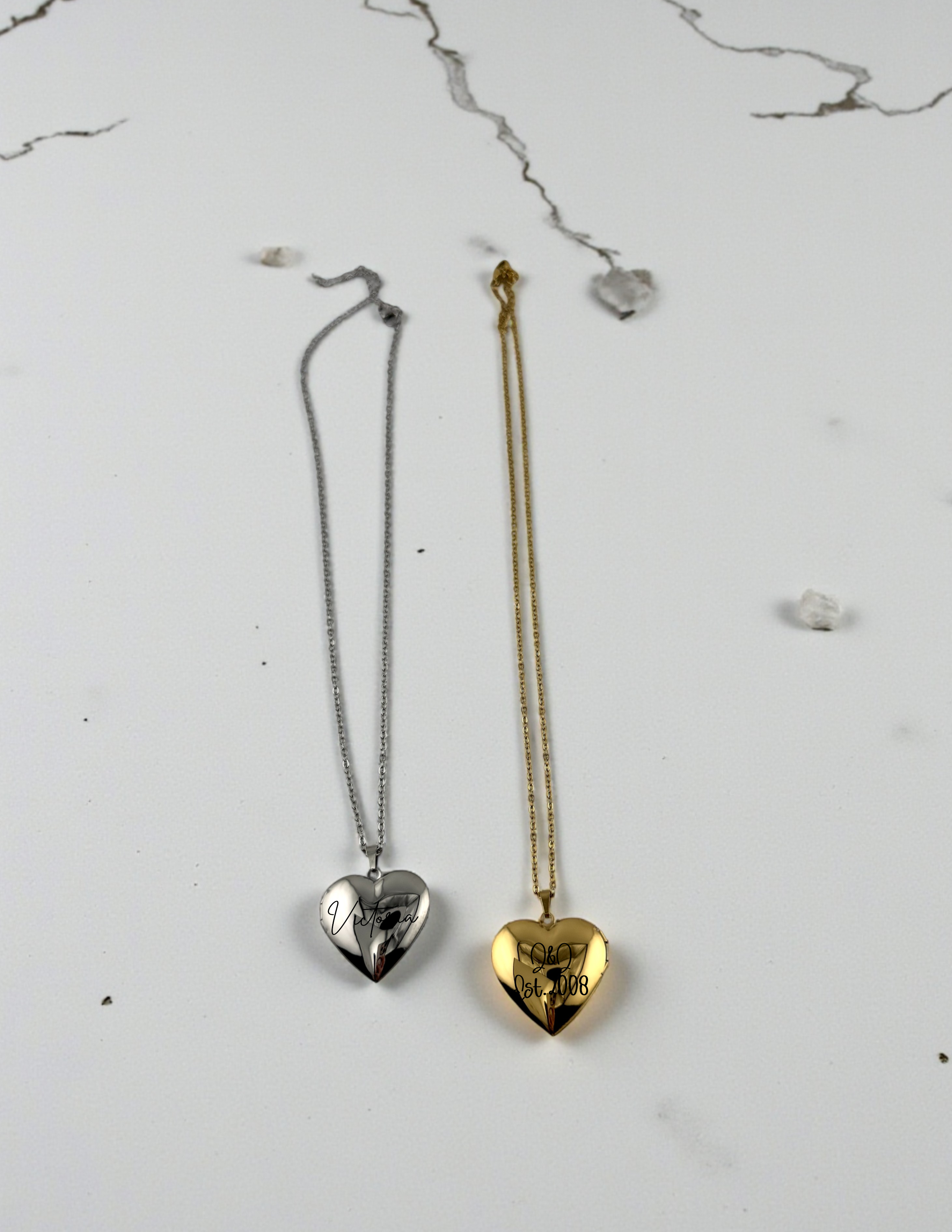 Personalized Heart Locket Necklace