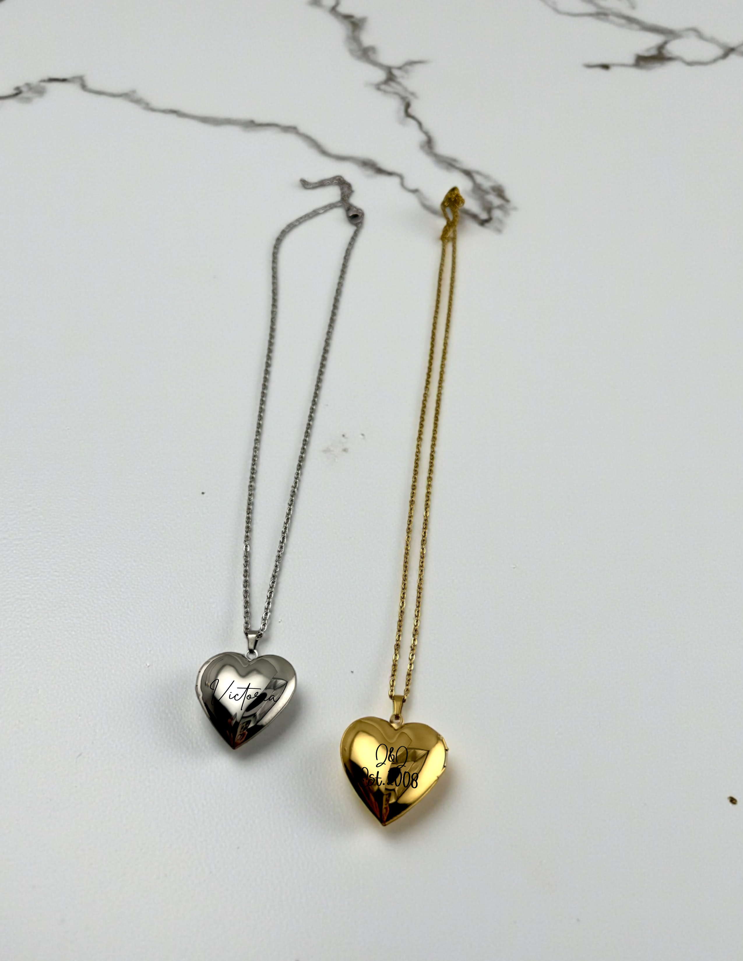 Personalized Heart Locket Necklace