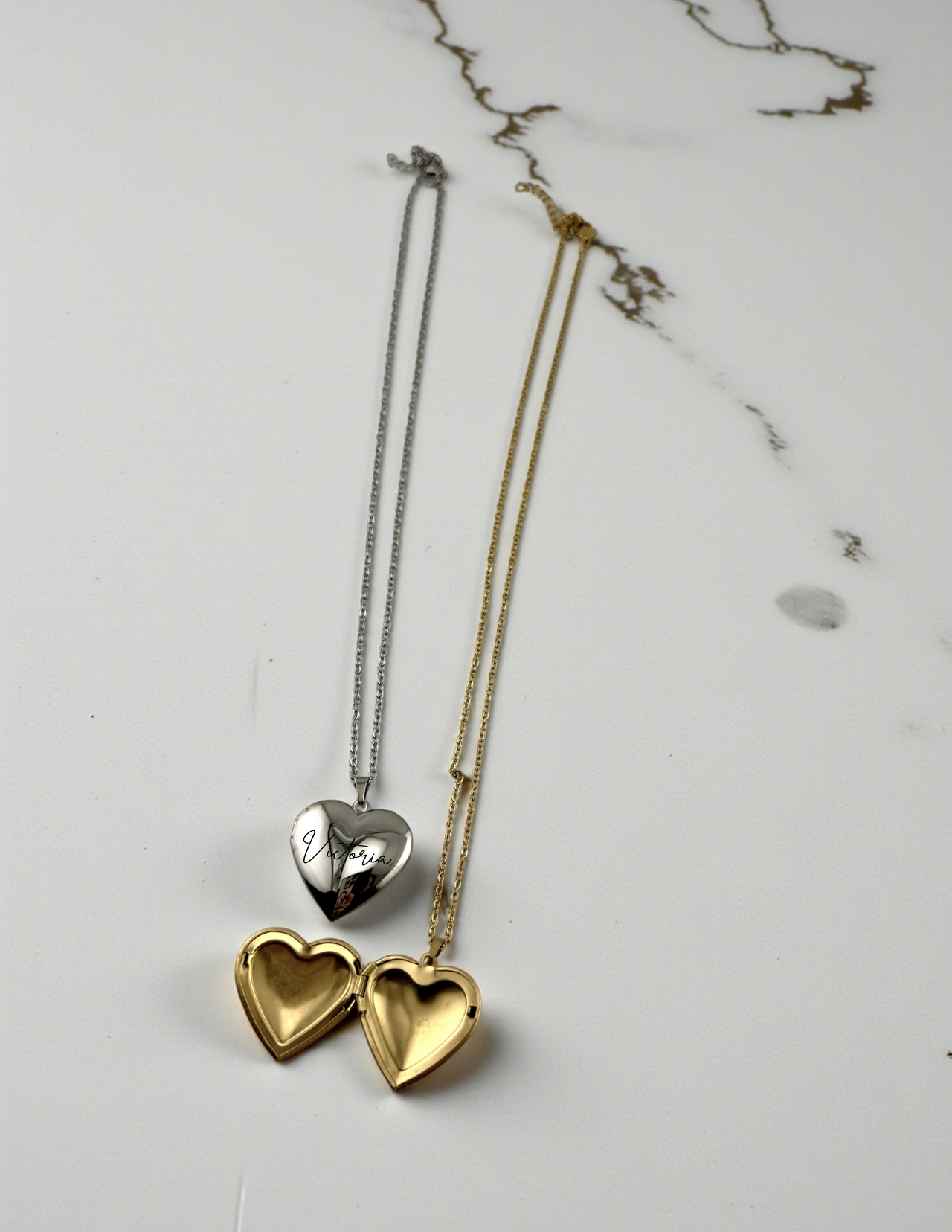 Personalized Heart Locket Necklace