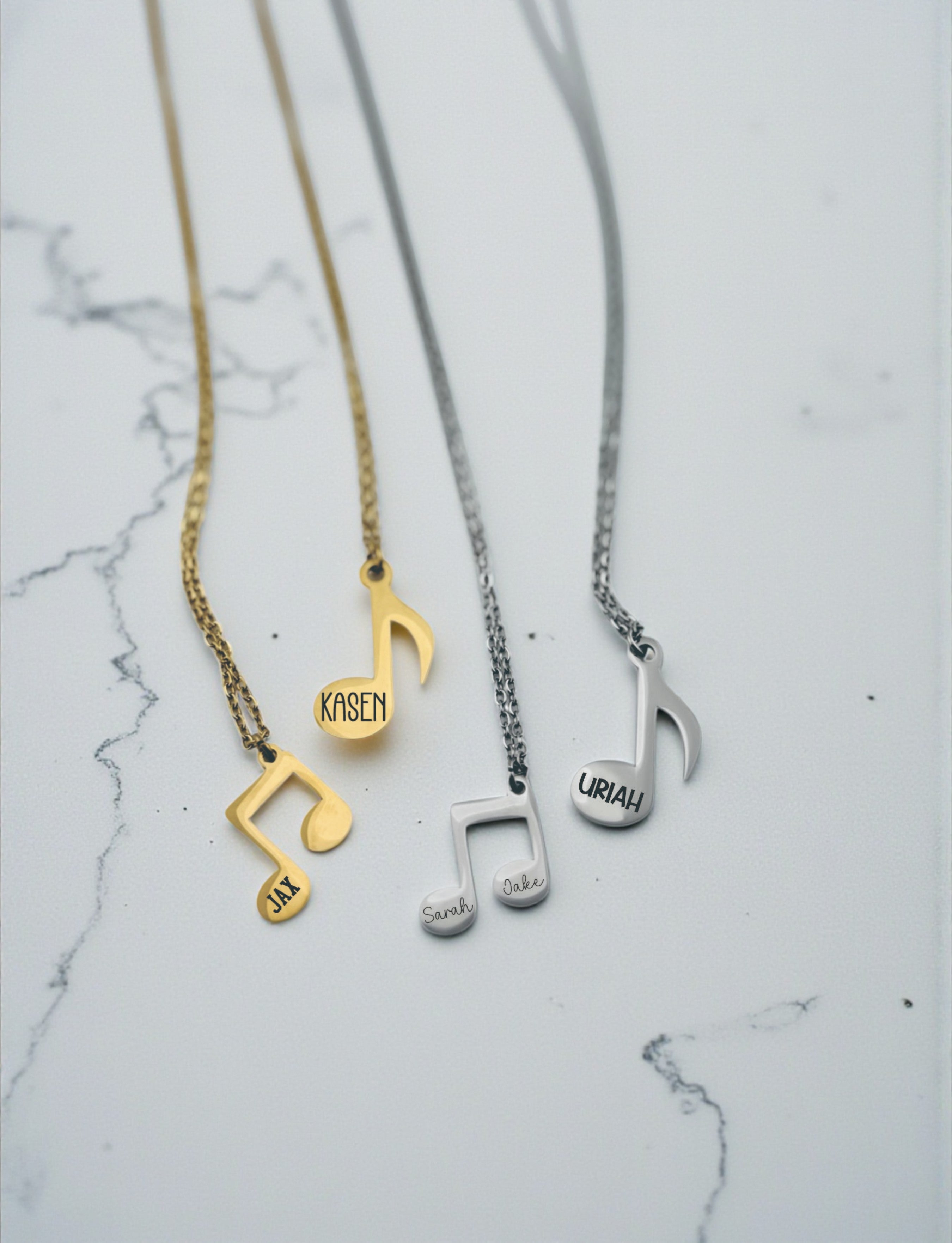 Custom Music Note Necklace